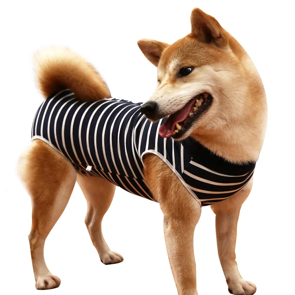 HEYWEAN Tuta Post Operatoria per Cani Femmine, Taglia L, Blu, Animalier - immagine 2
