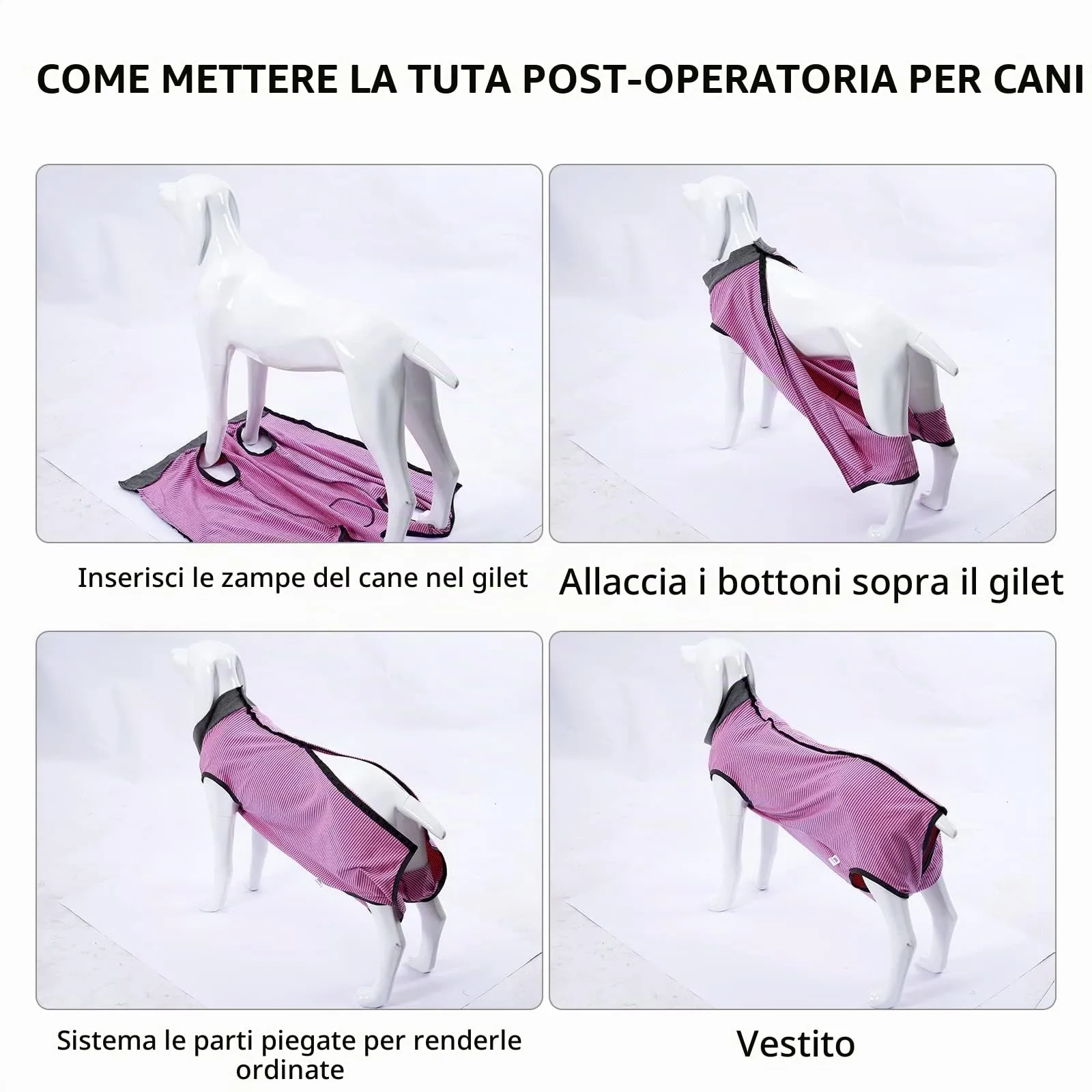 Heywean Tuta per il recupero del cane, Body post-operatorio e Gilet chirurgico per cani e gatti - immagine 5