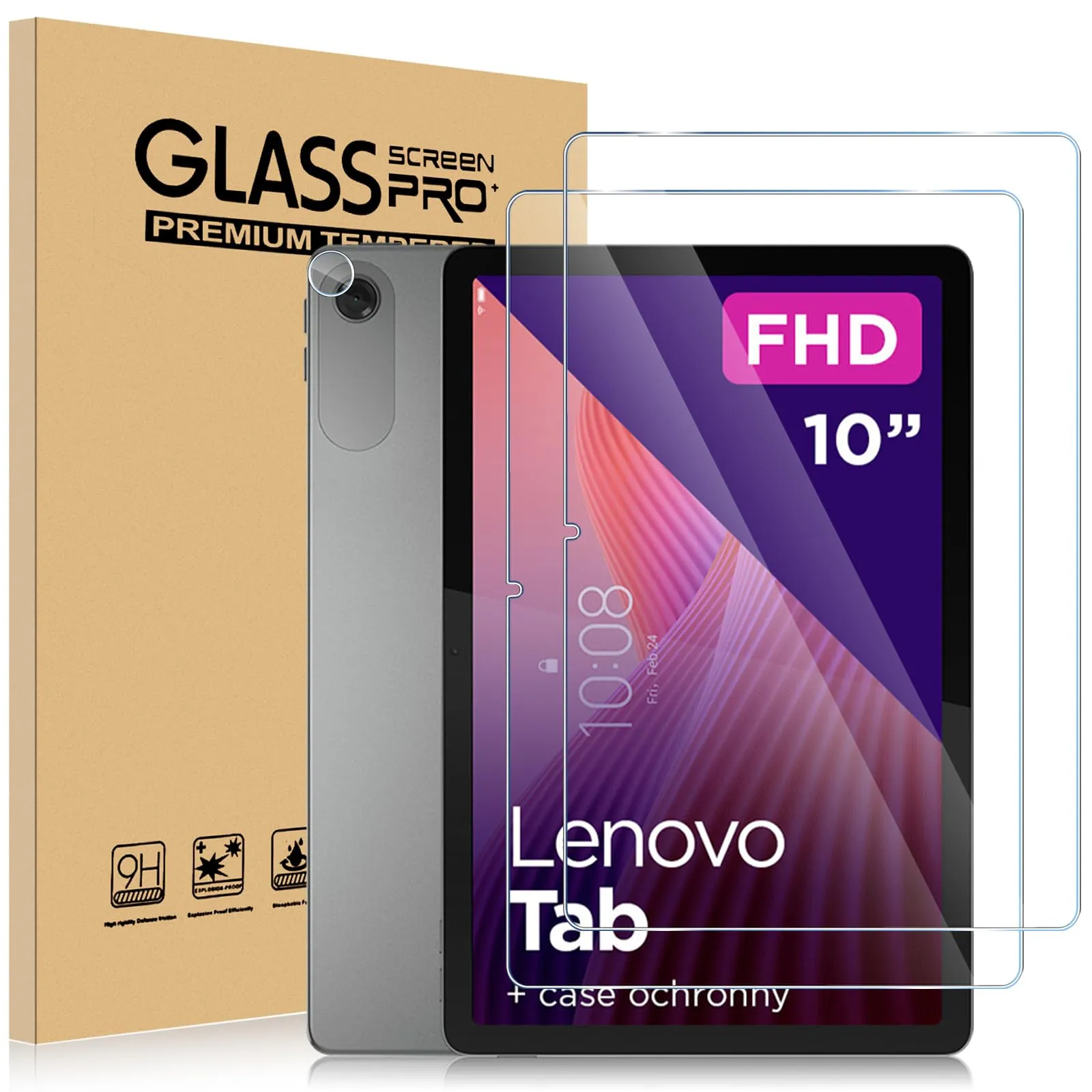 ELYCO Pellicola Protettiva in Vetro Temperato per Lenovo Tab 2025 TB311FU/TB311XU 10.1 Pollici - immagine 1