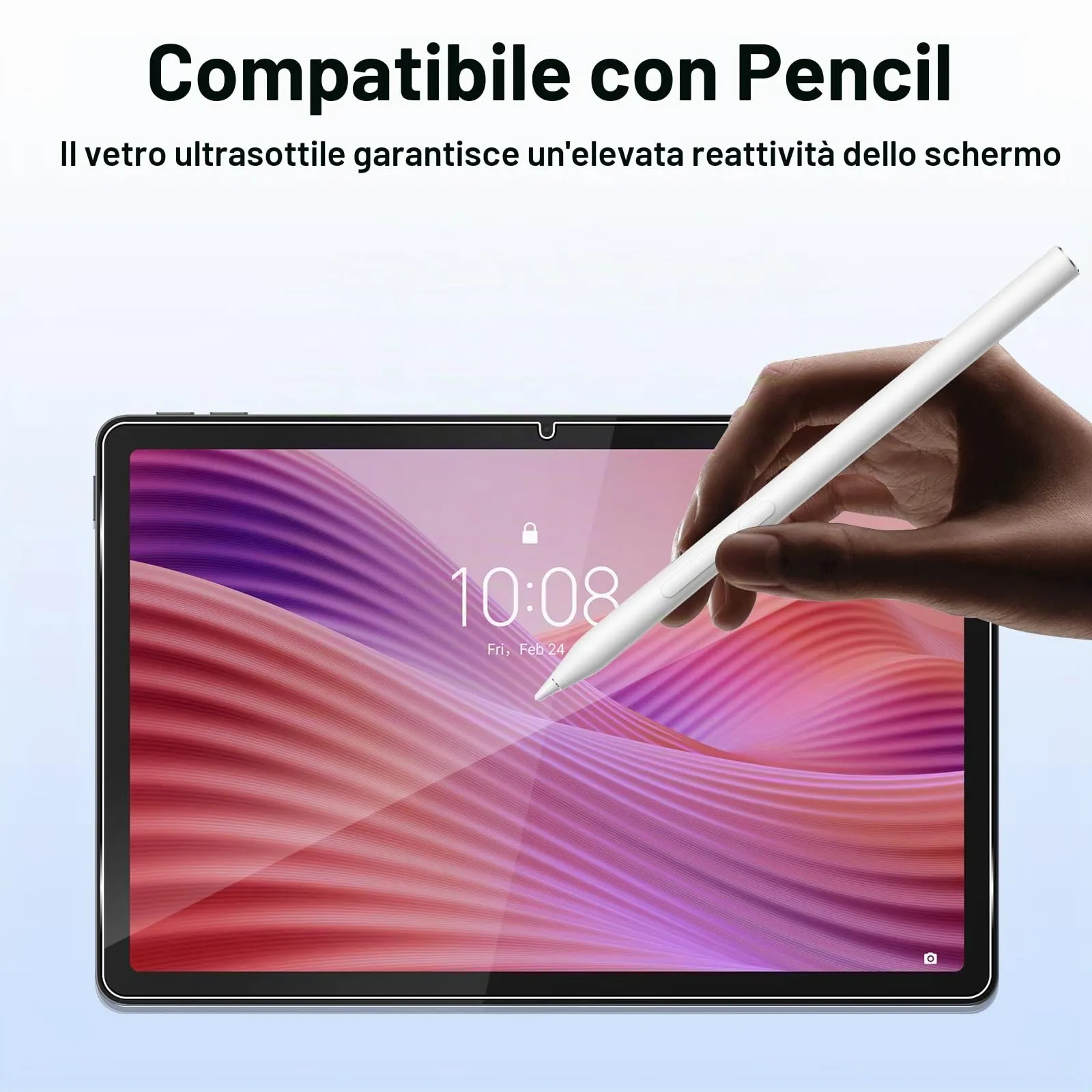 ELYCO Pellicola Protettiva in Vetro Temperato per Lenovo Tab 2025 TB311FU/TB311XU 10.1 Pollici - immagine 5