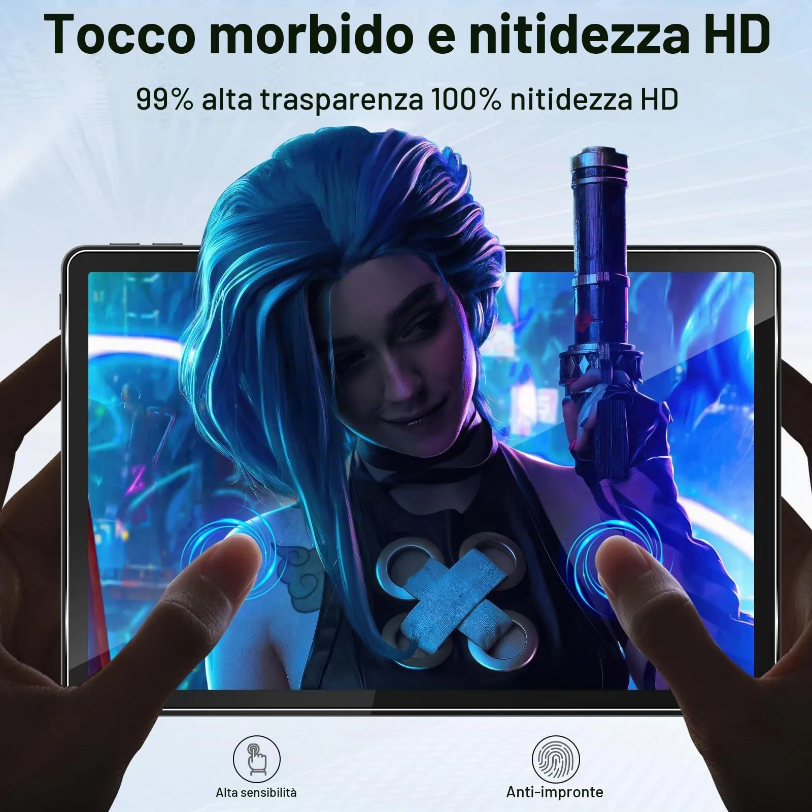 ELYCO Pellicola Protettiva in Vetro Temperato per Lenovo Tab 2025 TB311FU/TB311XU 10.1 Pollici - immagine 6