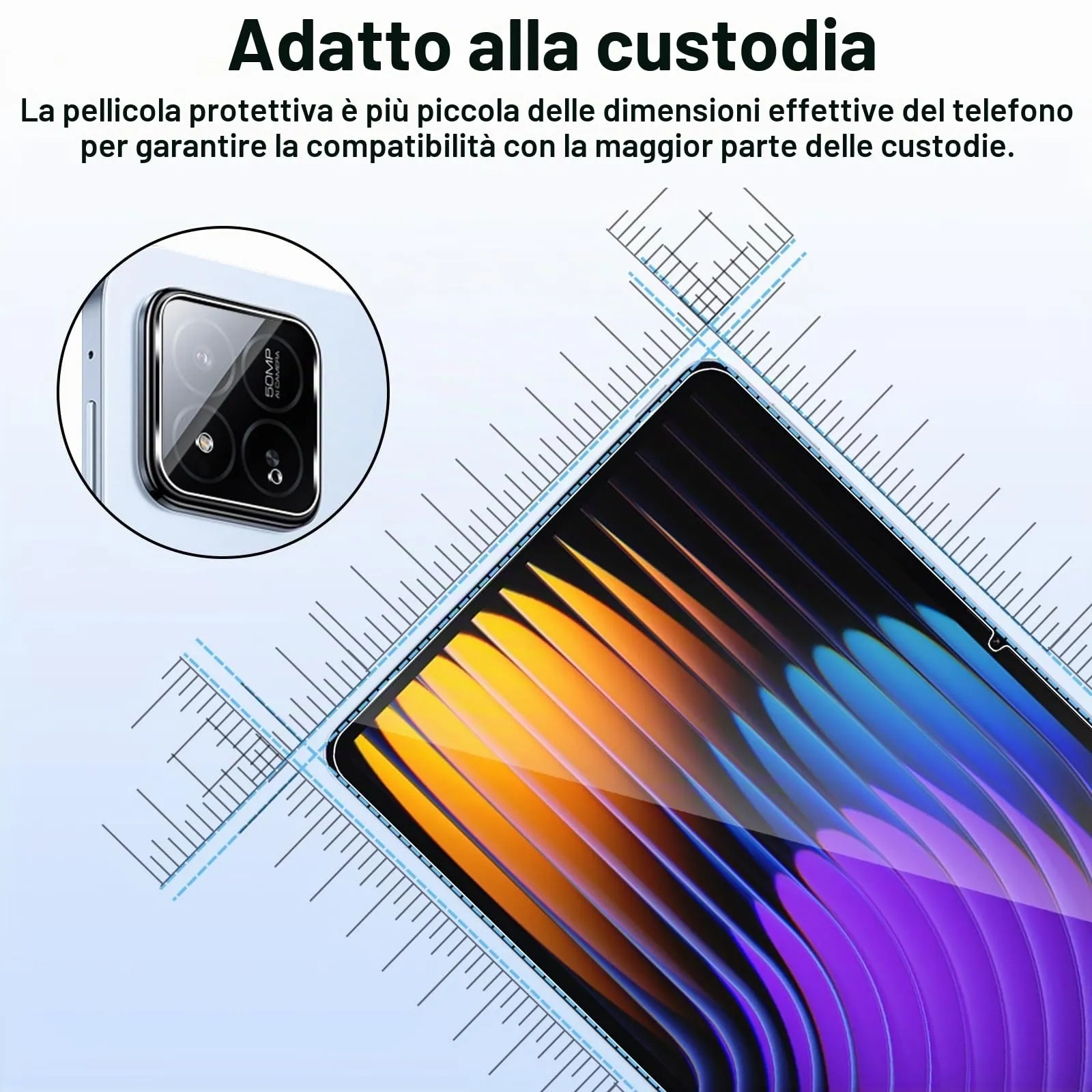 ELYCO Pellicola Protettiva in Vetro Temperato per Xiaomi Pad 7/7 Pro 11.2 Pollici - immagine 8