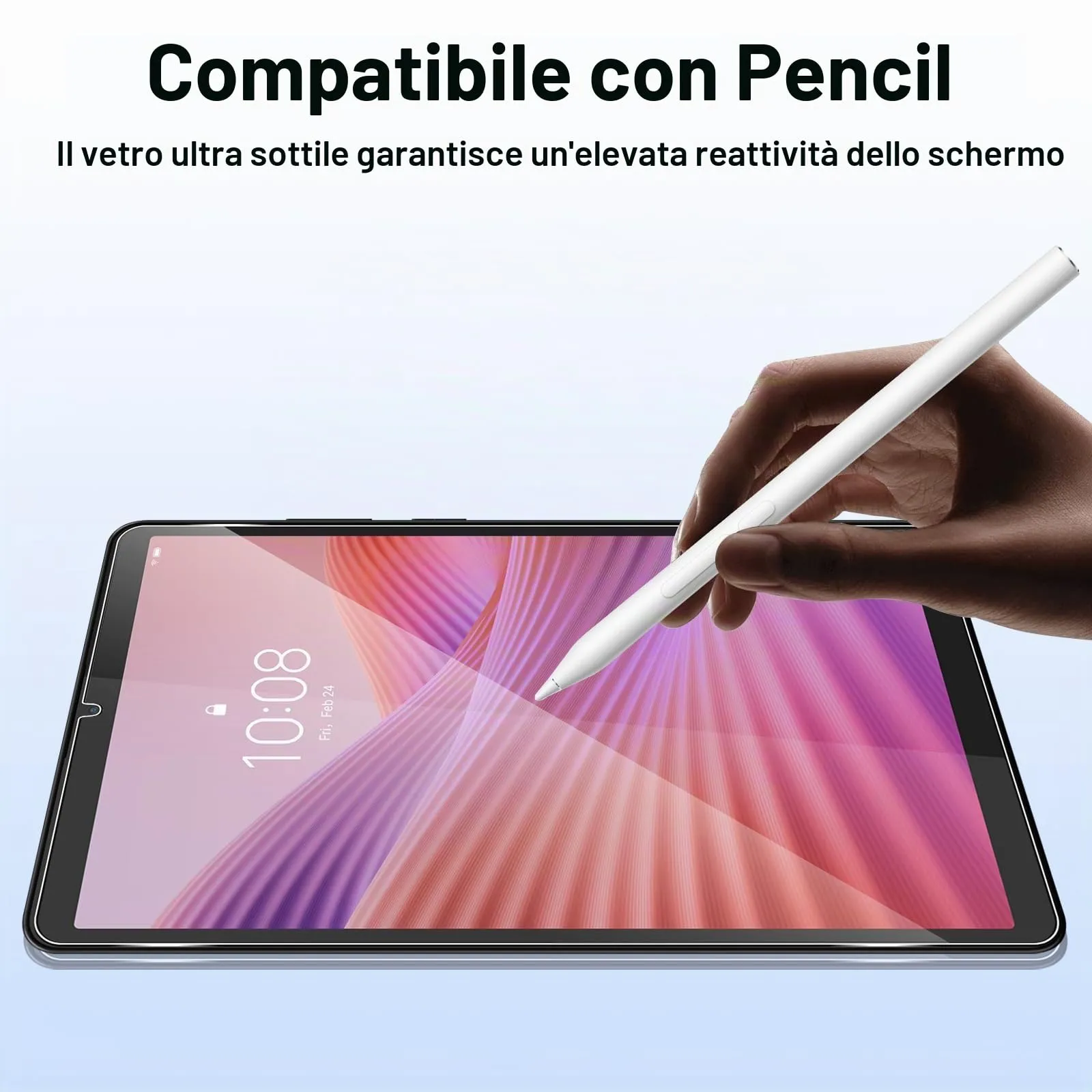 ELYCO Pellicola Protettiva in Vetro Temperato per Lenovo Tab One / Tab K9 8.7 Pollici - immagine 5