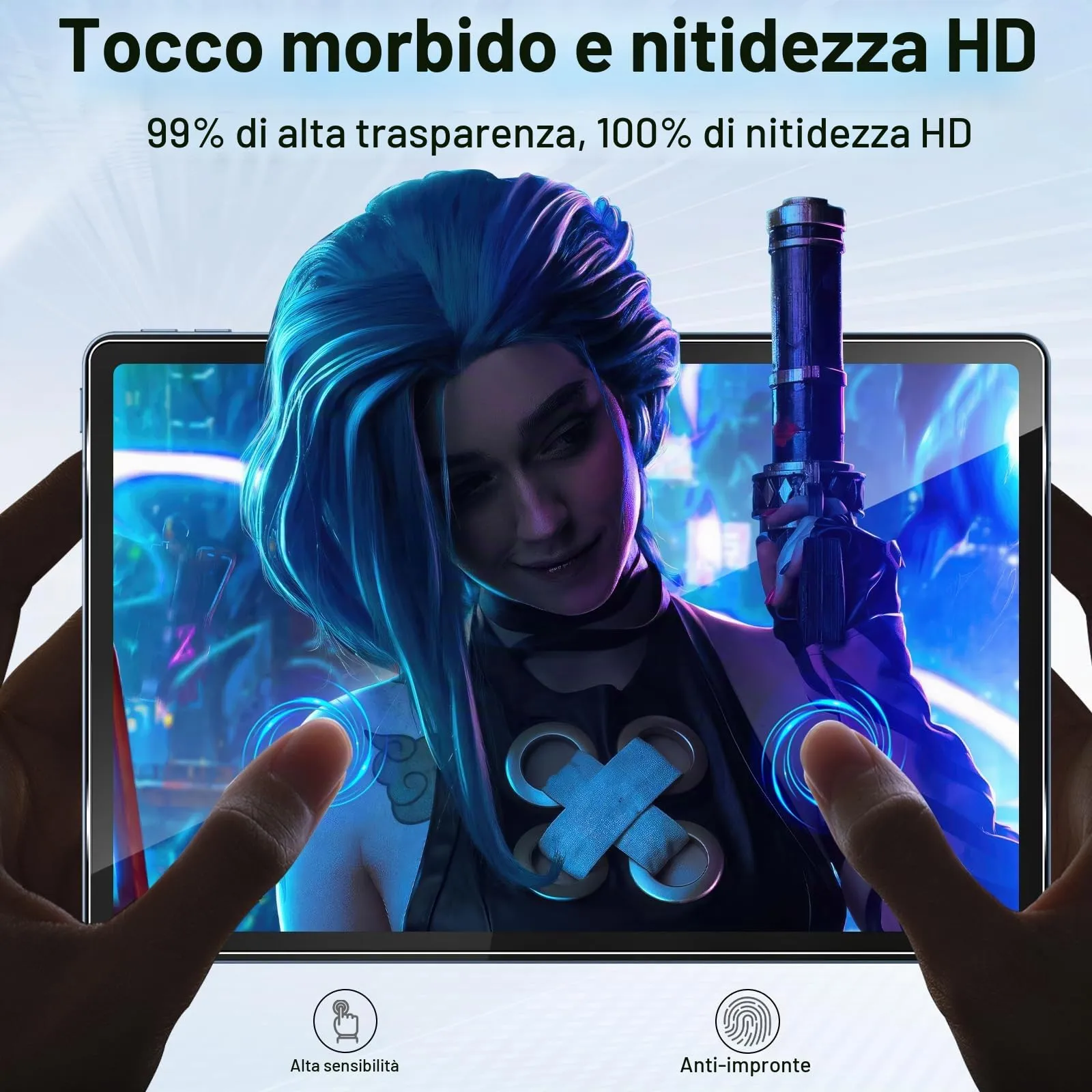 ELYCO Pellicola Protettiva in Vetro Temperato per Lenovo Idea Tab 11 Pollici - immagine 6