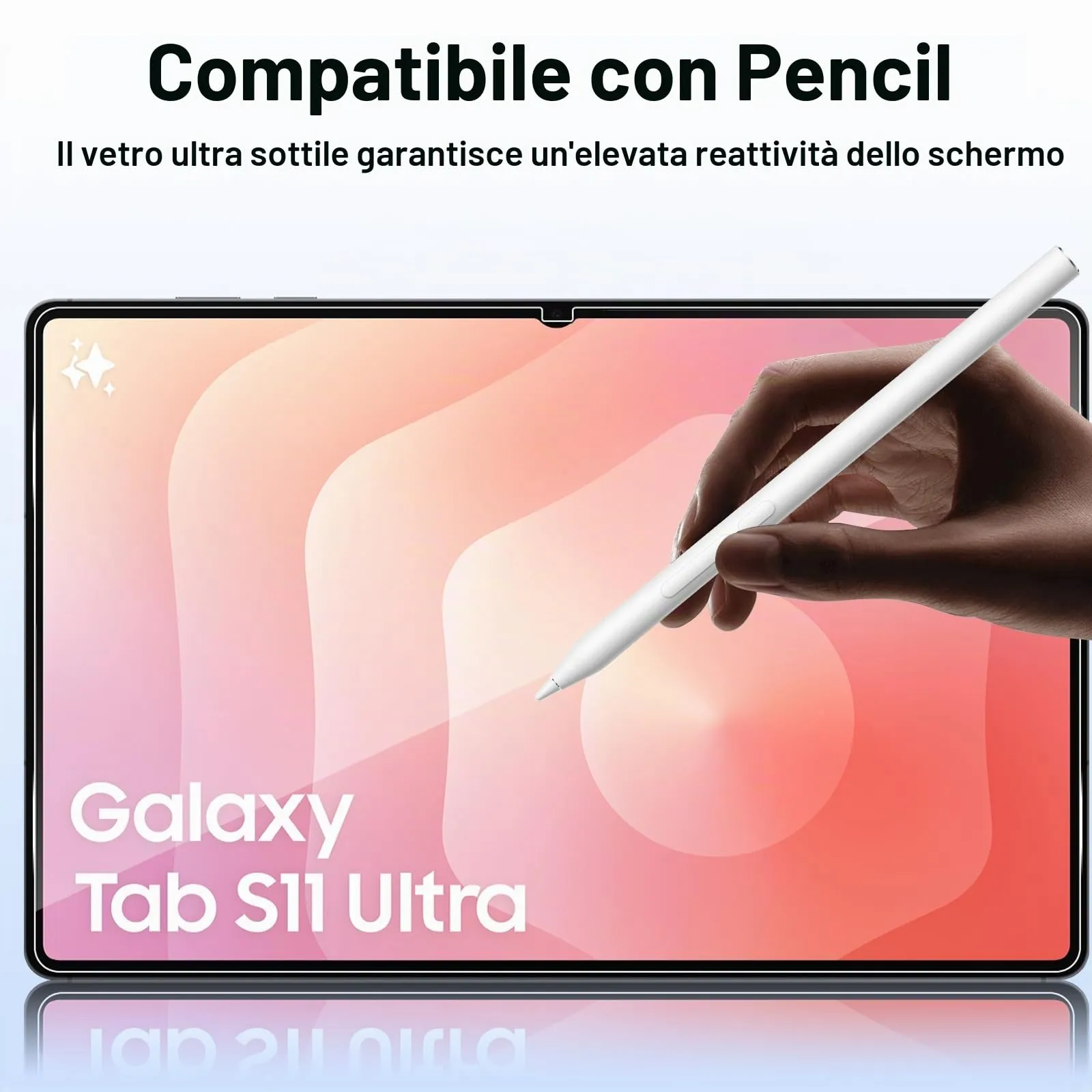 ELYCO Pellicola Protettiva in Vetro Temperato per Samsung Galaxy Tab S12 Ultra/S11 Ultra 14.6" - immagine 5