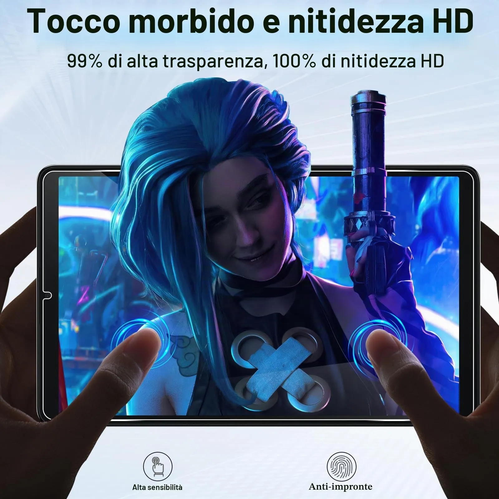 ELYCO Pellicola Protettiva in Vetro Temperato per Samsung Galaxy Tab A11 8.7 Pollici - immagine 5