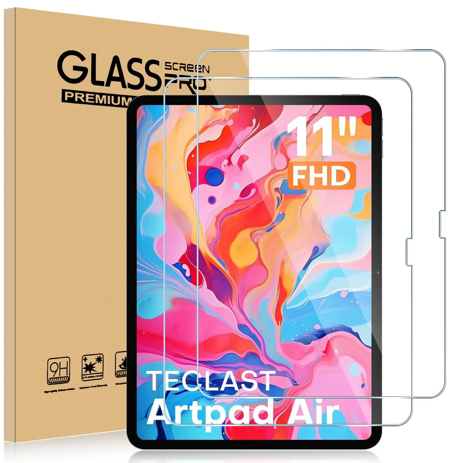 ELYCO Pellicola Protettiva in Vetro Temperato per TECLAST ArtPad Air 11 Pollici - immagine 1