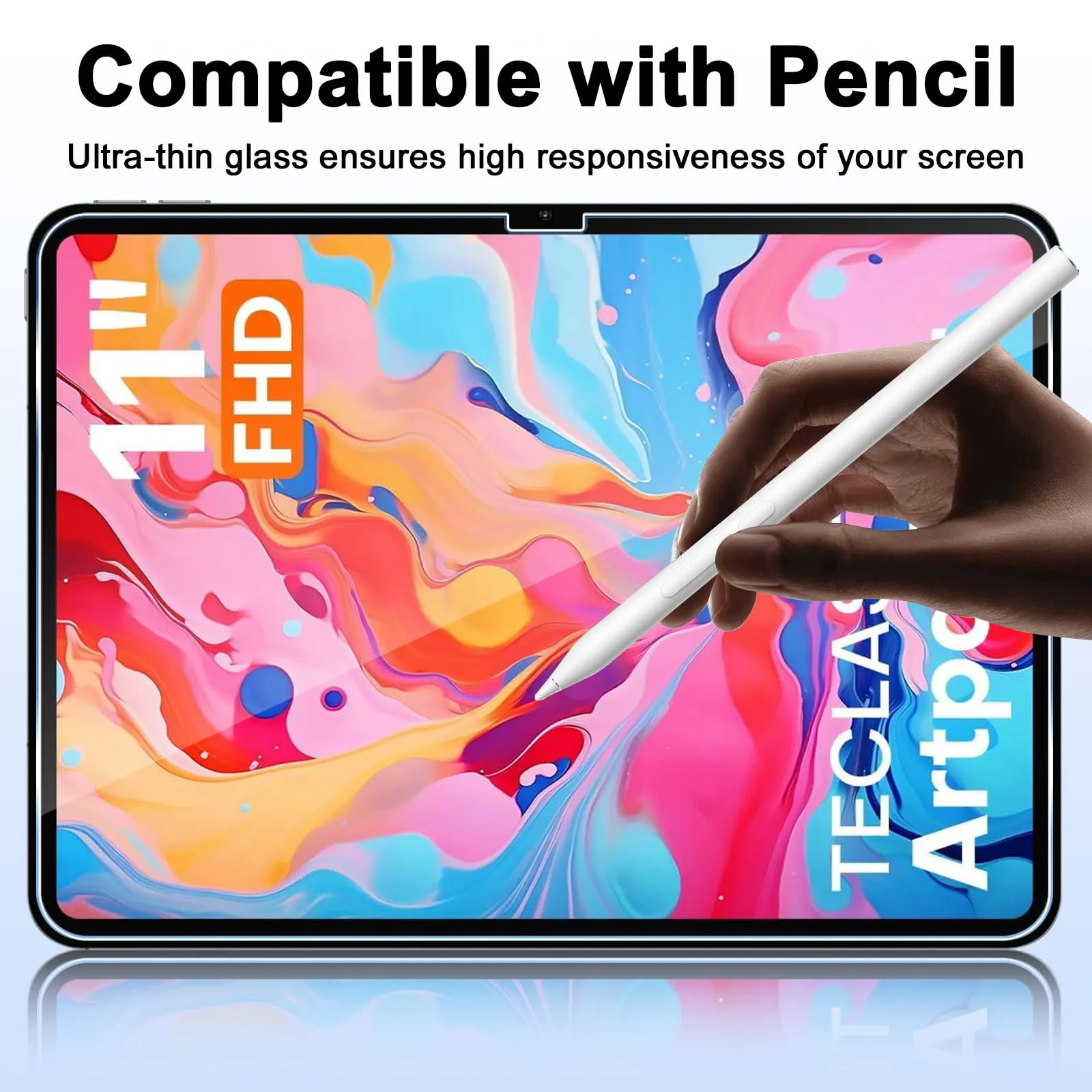 ELYCO Pellicola Protettiva in Vetro Temperato per TECLAST ArtPad Air 11 Pollici - immagine 5