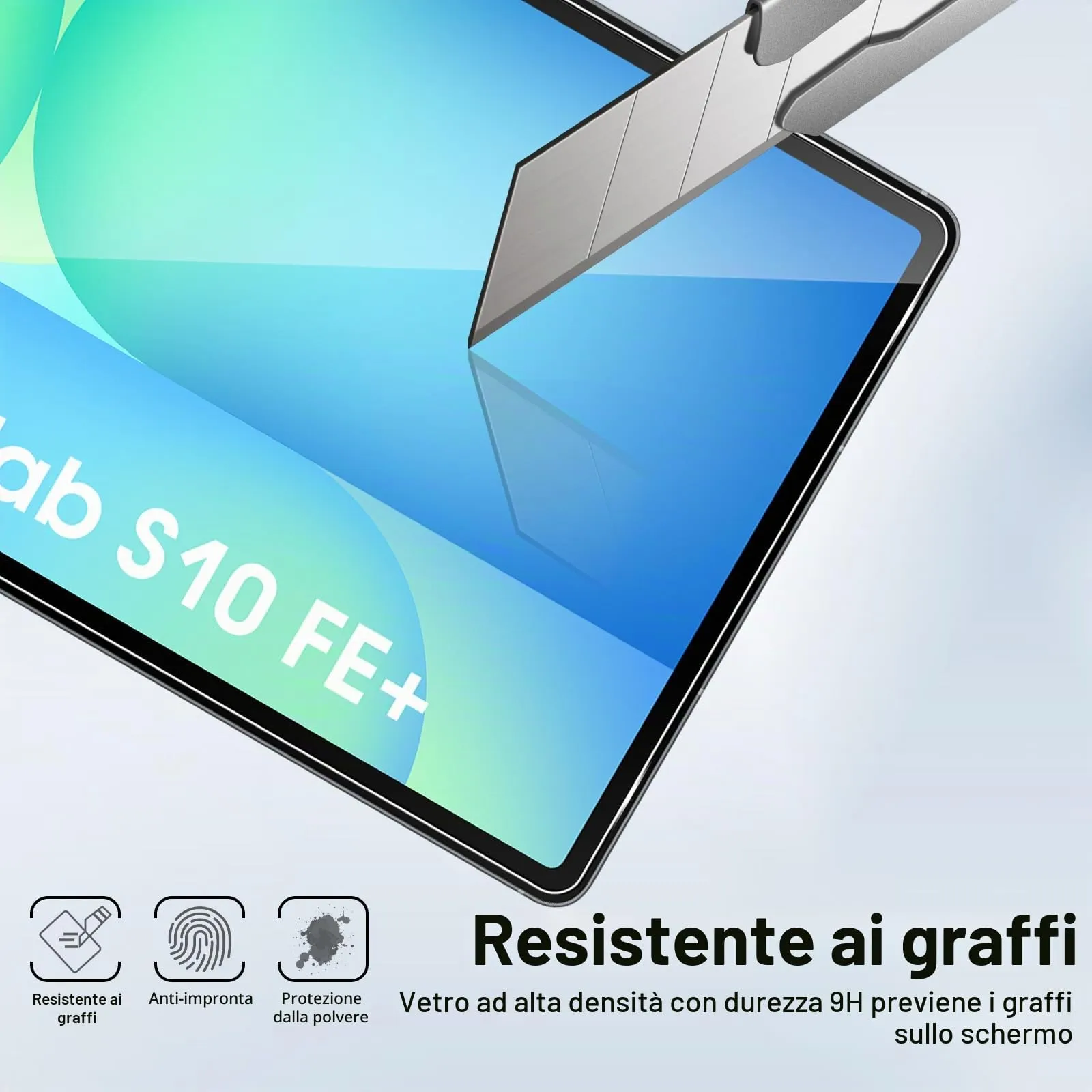 ELYCO Pellicola Protettiva in Vetro Temperato per Samsung Galaxy Tab S10 FE Plus 13.1 Pollici - immagine 4