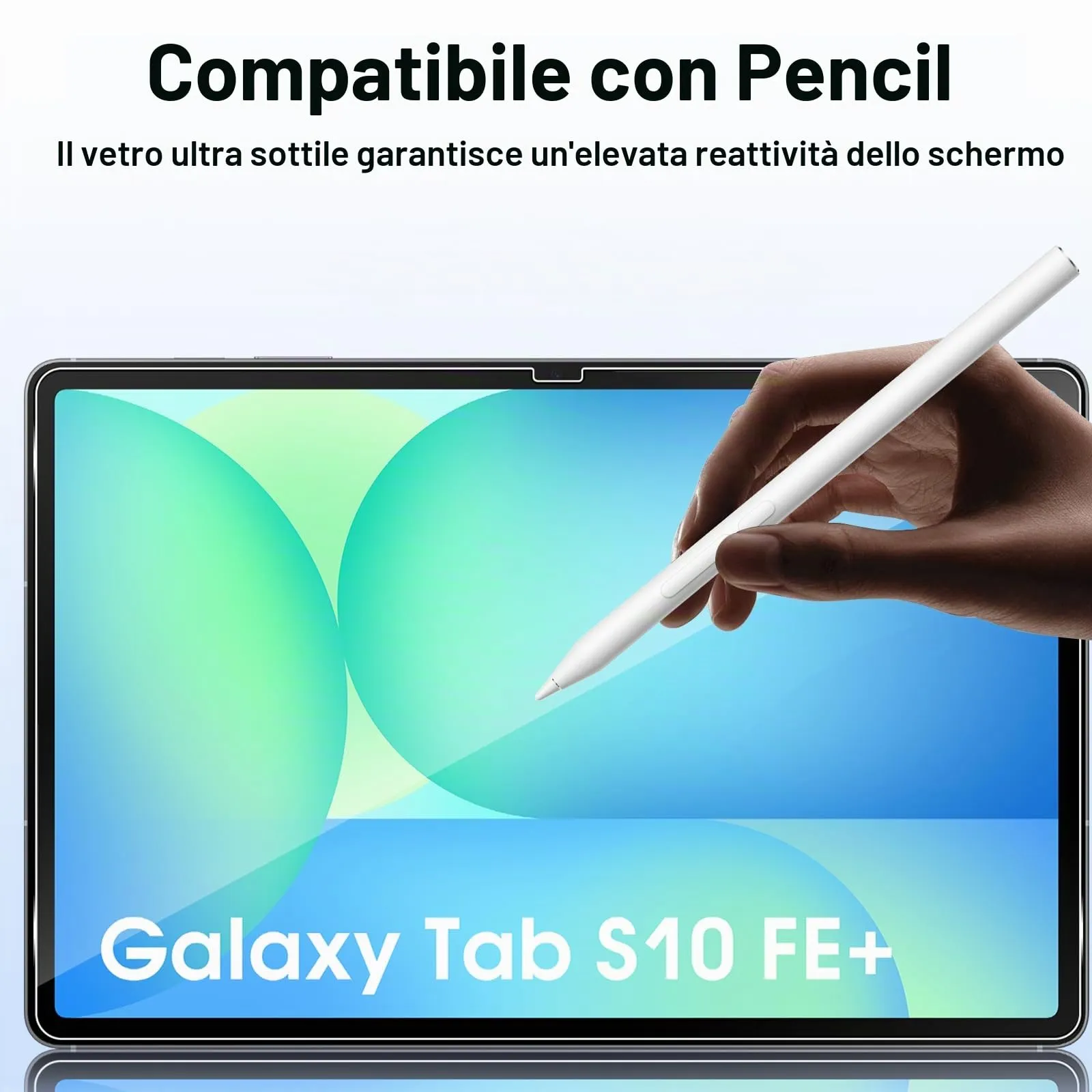 ELYCO Pellicola Protettiva in Vetro Temperato per Samsung Galaxy Tab S10 FE Plus 13.1 Pollici - immagine 5