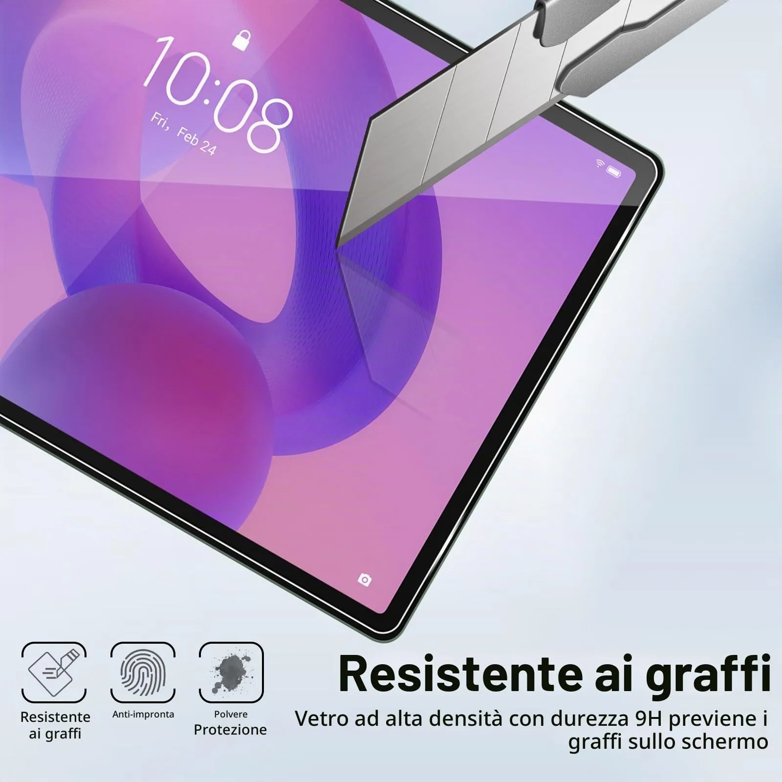 ELYCO Pellicola Protettiva in Vetro Temperato per Lenovo Idea Tab Pro 12.7 Pollici - immagine 4