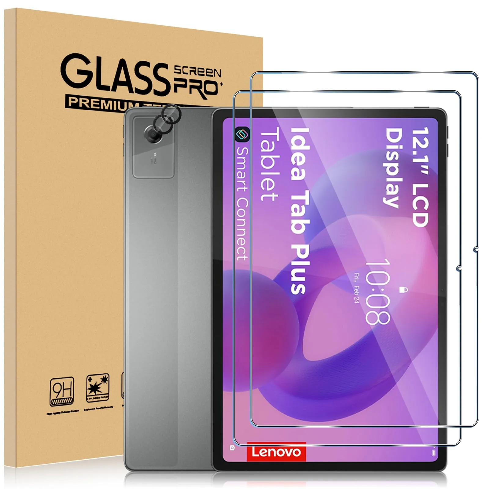 ELYCO Vetro Temperato per Lenovo Idea Tab Plus 12.1 Pollici - immagine 1