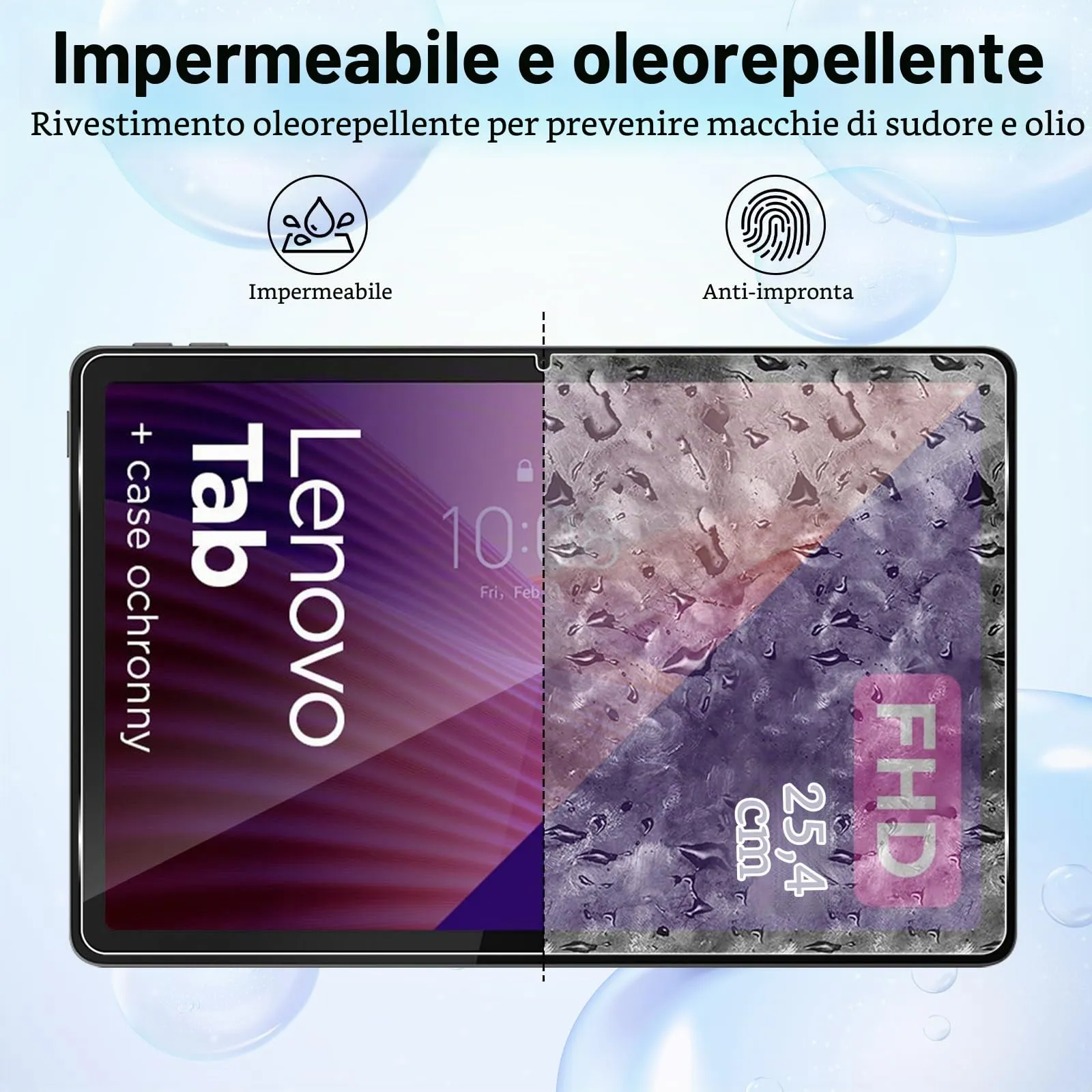 ELYCO Pellicola Protettiva in Vetro Temperato per Lenovo Tab TB311FU/TB311XU 10.1 Pollici 2025 - immagine 3