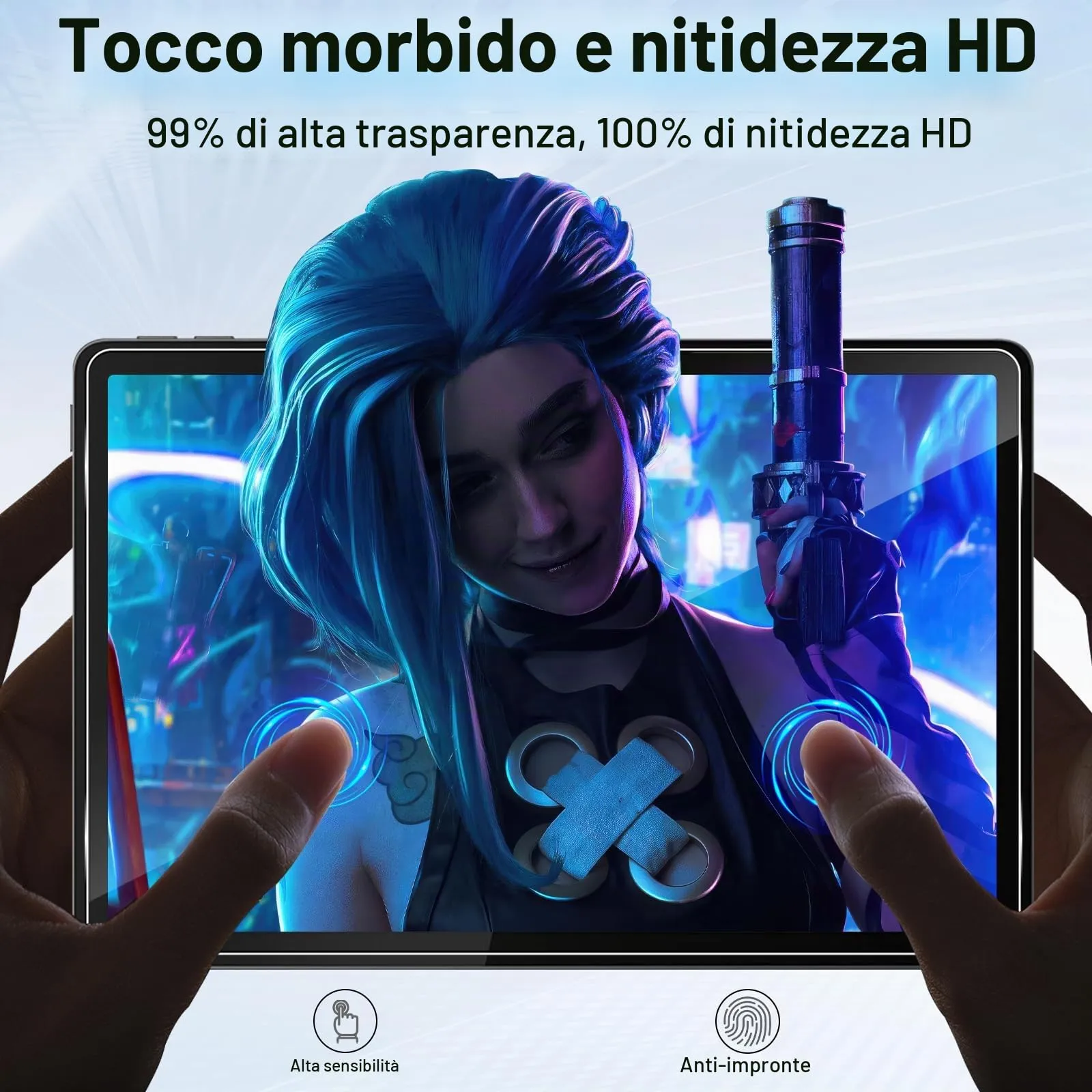ELYCO Pellicola Protettiva in Vetro Temperato per Lenovo Tab TB311FU/TB311XU 10.1 Pollici 2025 - immagine 6