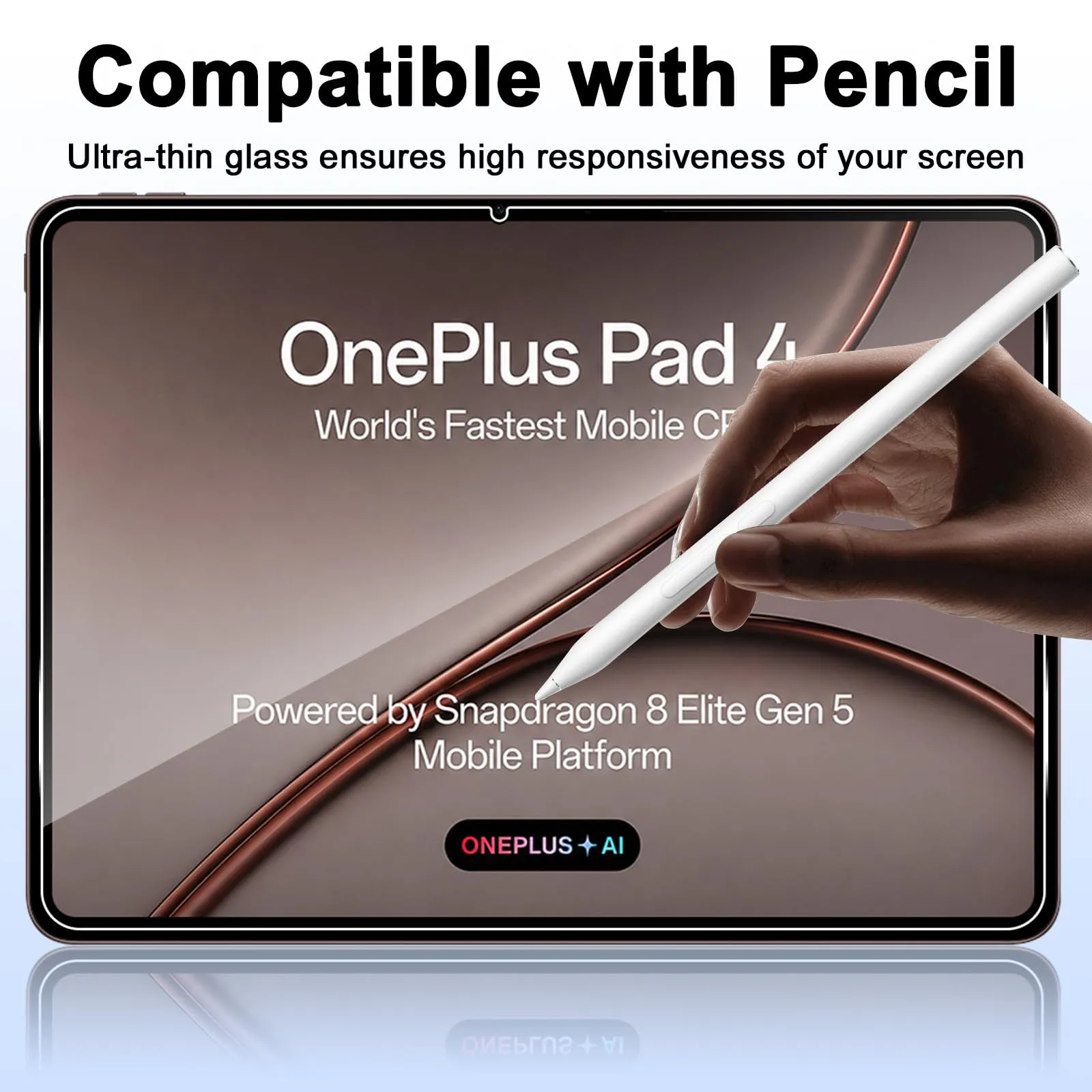 ELYCO Pellicola Protettiva in Vetro Temperato per OnePlus Pad 4 13.2 Pollici, 2 Pezzi - immagine 5