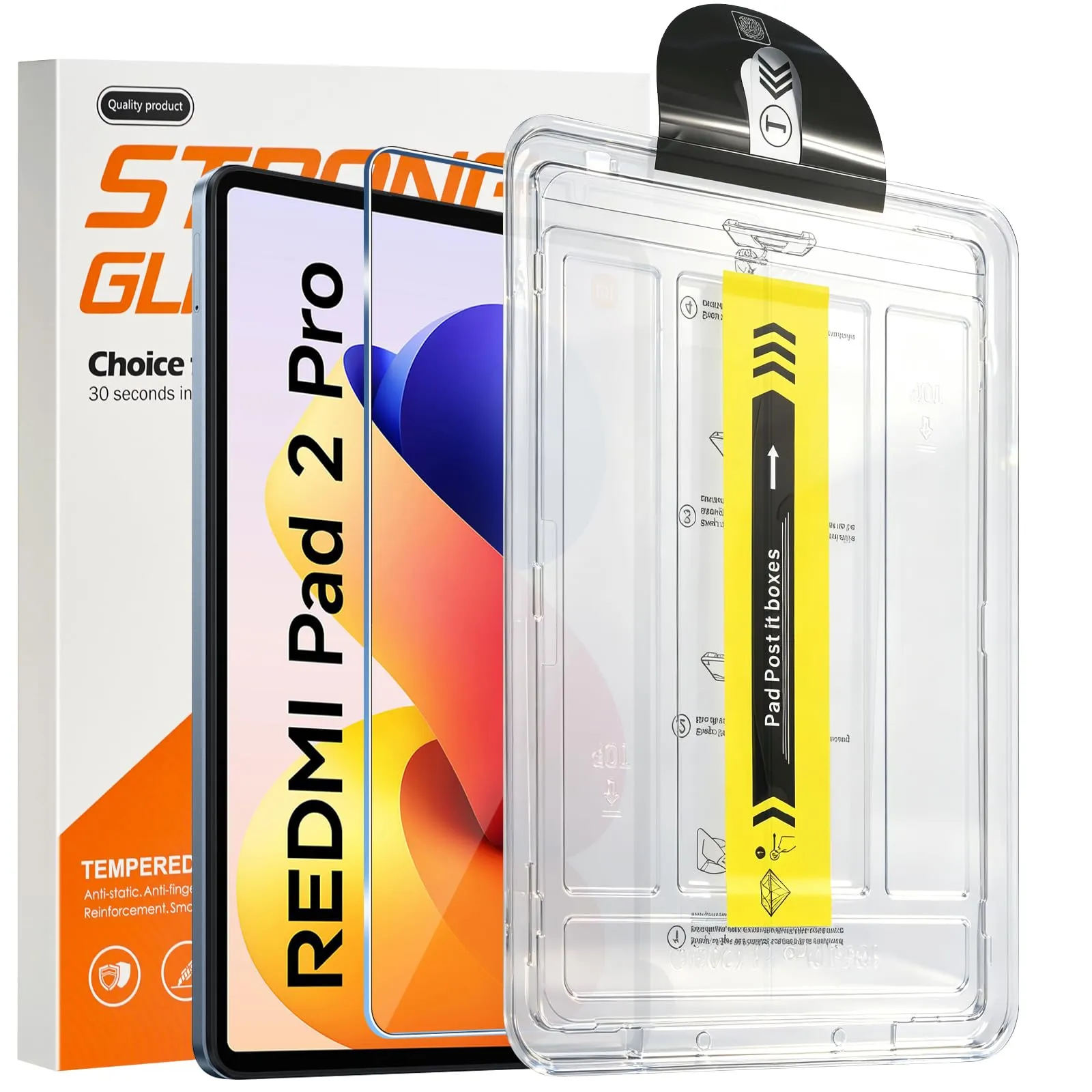 ELYCO Pellicola Protettiva in Vetro Temperato per Xiaomi Redmi Pad 2 Pro / POCO Pad M1 12.1" - immagine 1