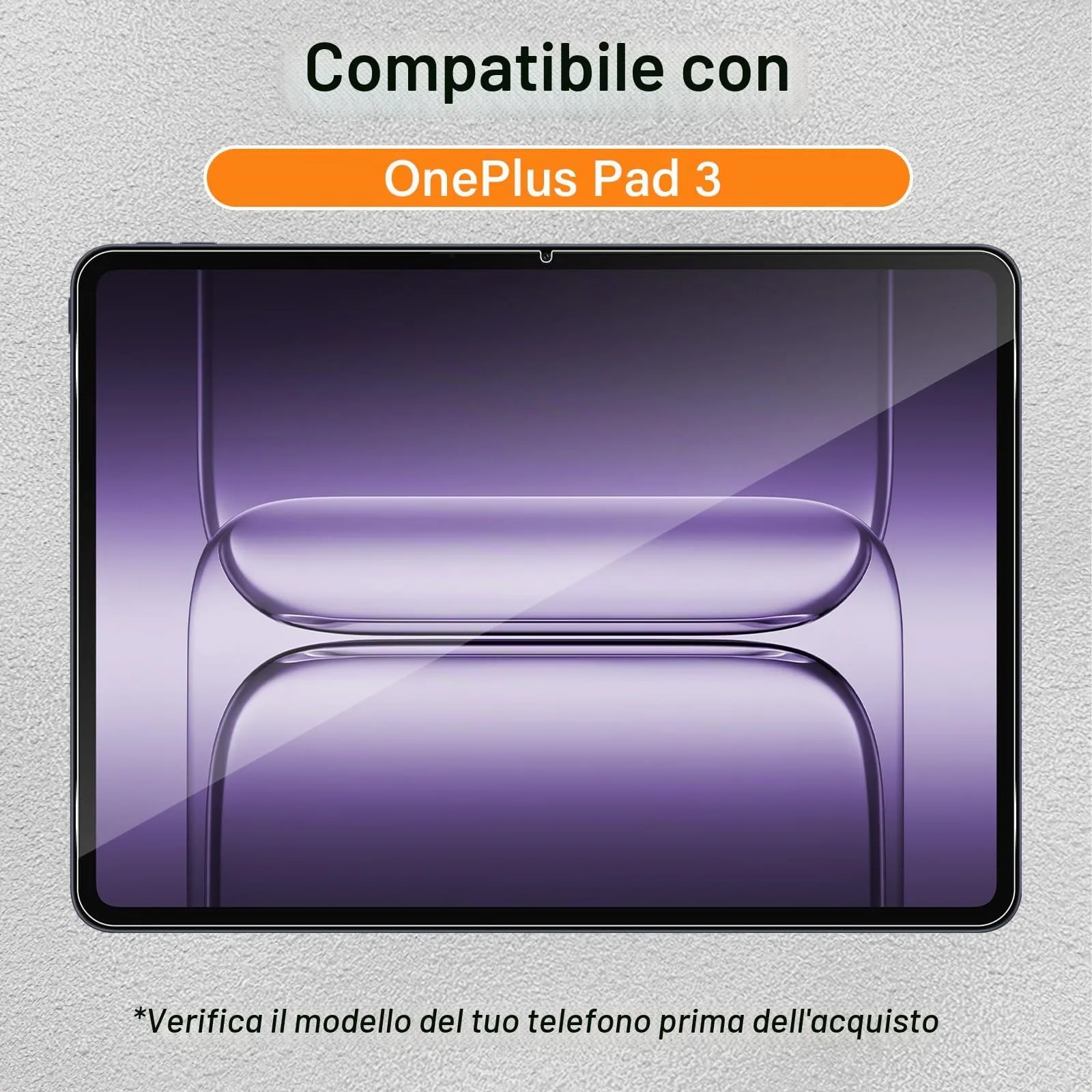 ELYCO Pellicola Protettiva in Vetro Temperato per OnePlus Pad 3 13.2 Pollici - immagine 2