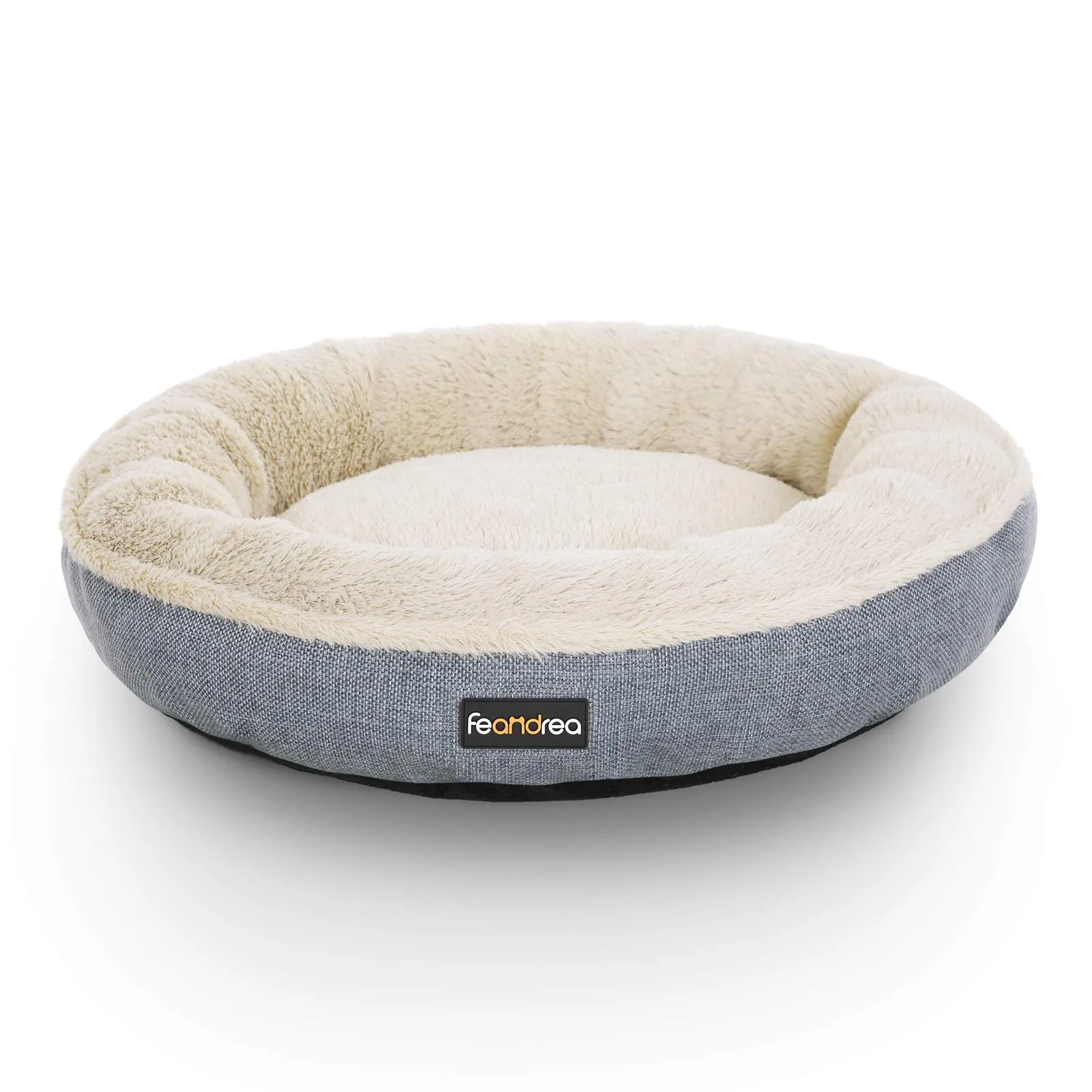 Feandrea Cuccia Divano per Cani e Gatti, Forma di Ciambella, 55 cm, Grigio PGW55G - immagine 1