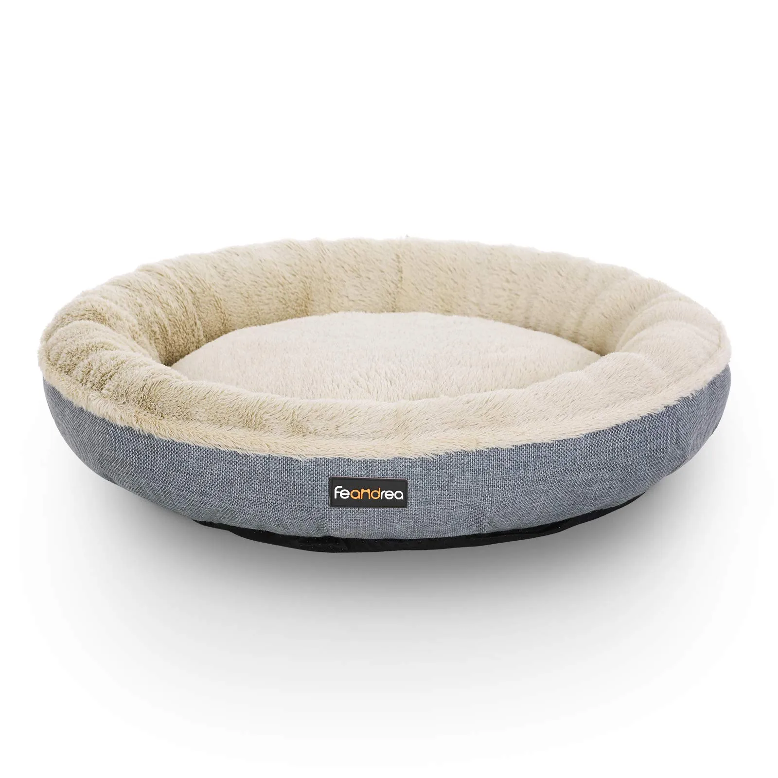 Feandrea Cuccia Divano per Cani e Gatti, Forma di Ciambella, 65 cm, Grigio PGW65G - immagine 1