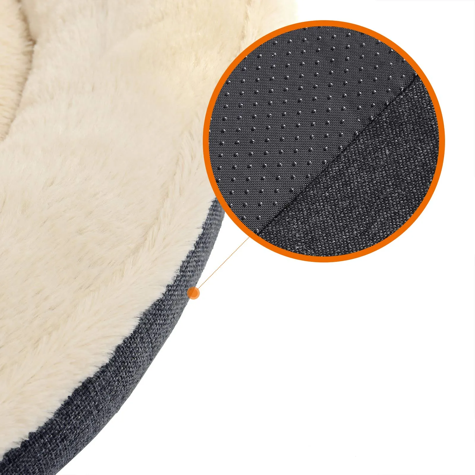 Feandrea Cuccia per Cani e Gatti, Forma di Ciambella, 75cm, Grigio Scuro PGW075G01 - immagine 7