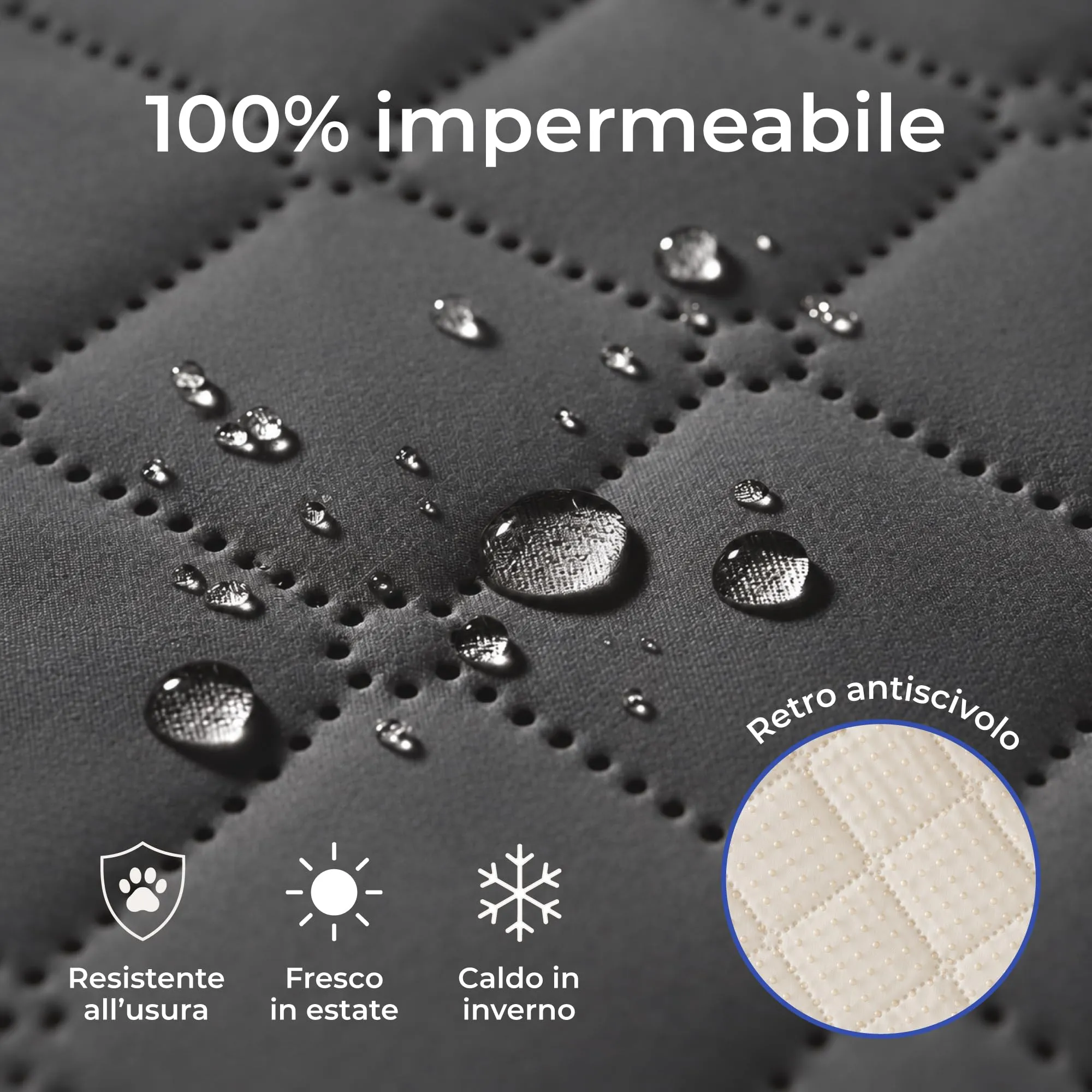 Dreamzie Coperta Impermeabile per Cani 75x175 cm Antracite Copridivano - immagine 3