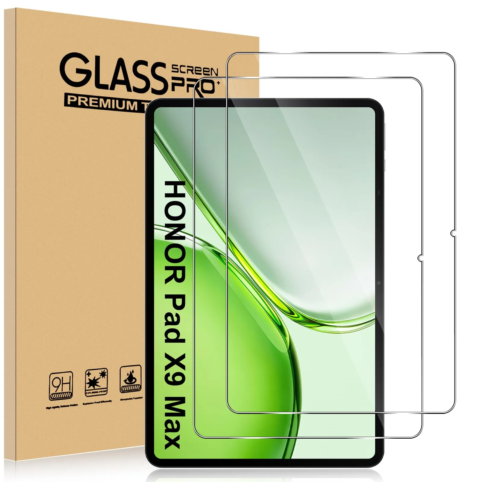 ELYCO Pellicola Protettiva in Vetro Temperato per Honor Pad X9 Max 13.3 Pollici, 2 Pezzi - immagine 1
