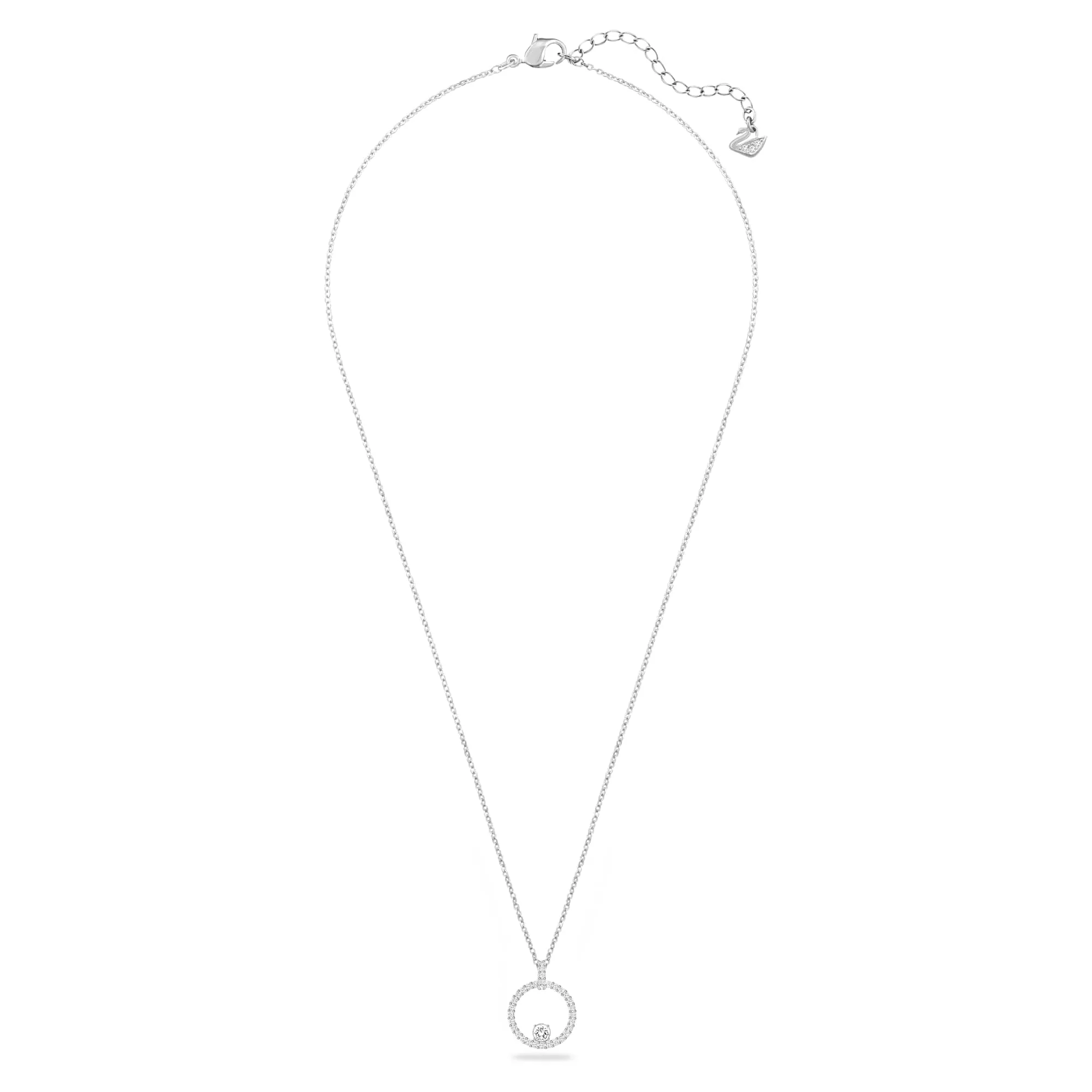 Swarovski Creativity Circle Pendant, White, Rhodium Plated - immagine 2