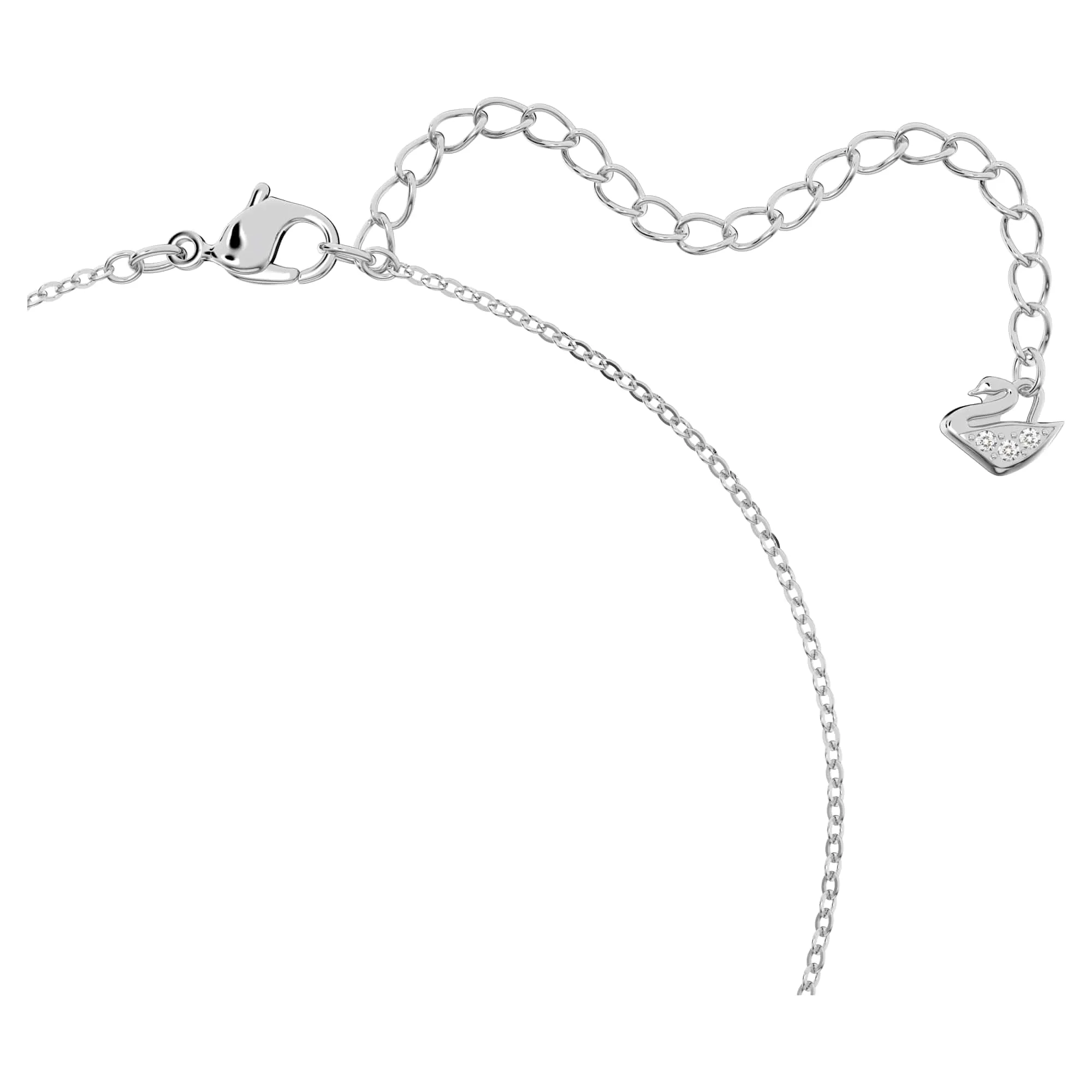 Swarovski Creativity Circle Pendant, White, Rhodium Plated - immagine 3