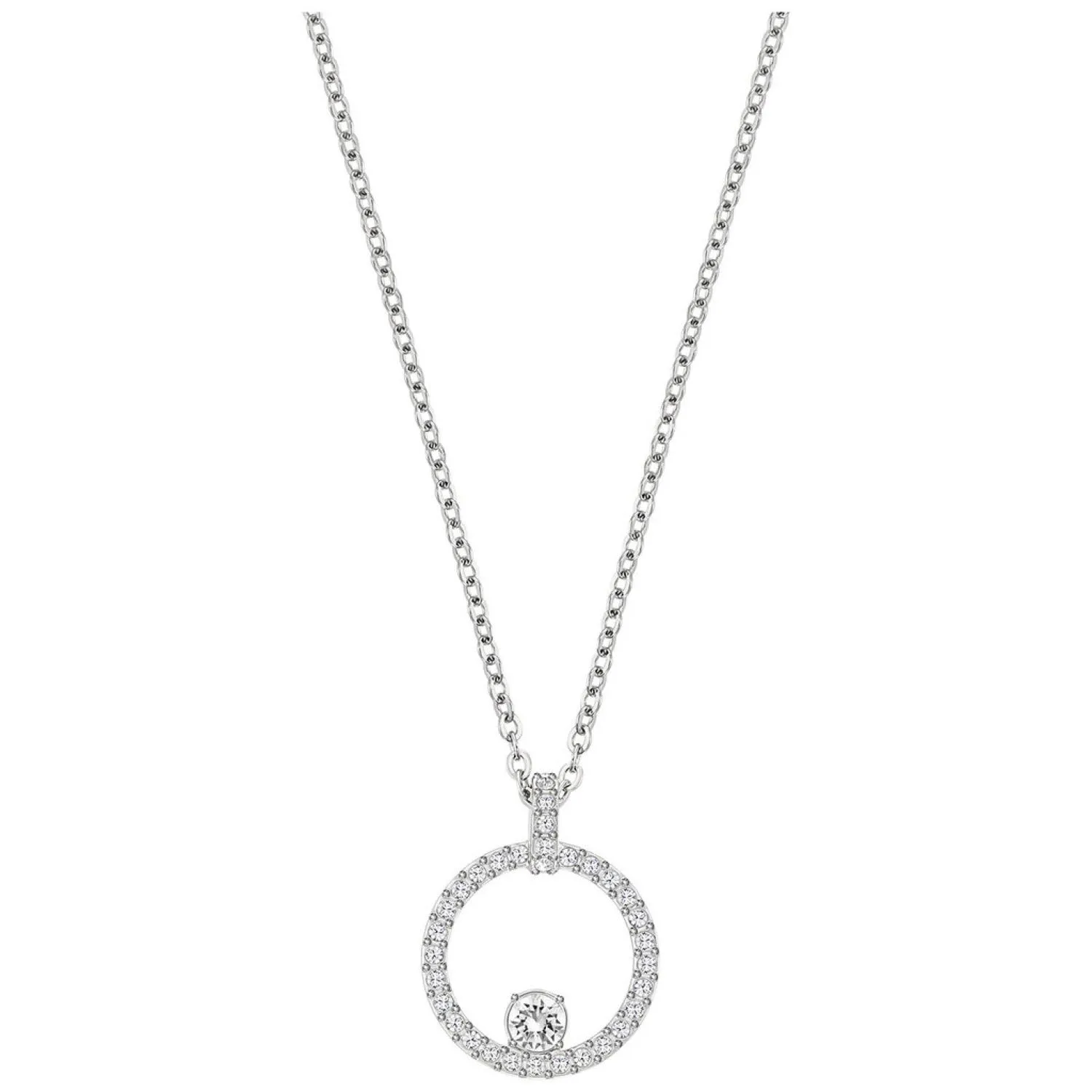 Swarovski Creativity Circle Pendant, White, Rhodium Plated - immagine 4