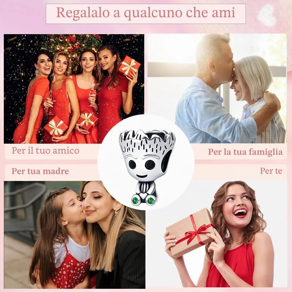 HappyStar Charm in Argento 925 per Braccialetti Europei e Collane - immagine 4