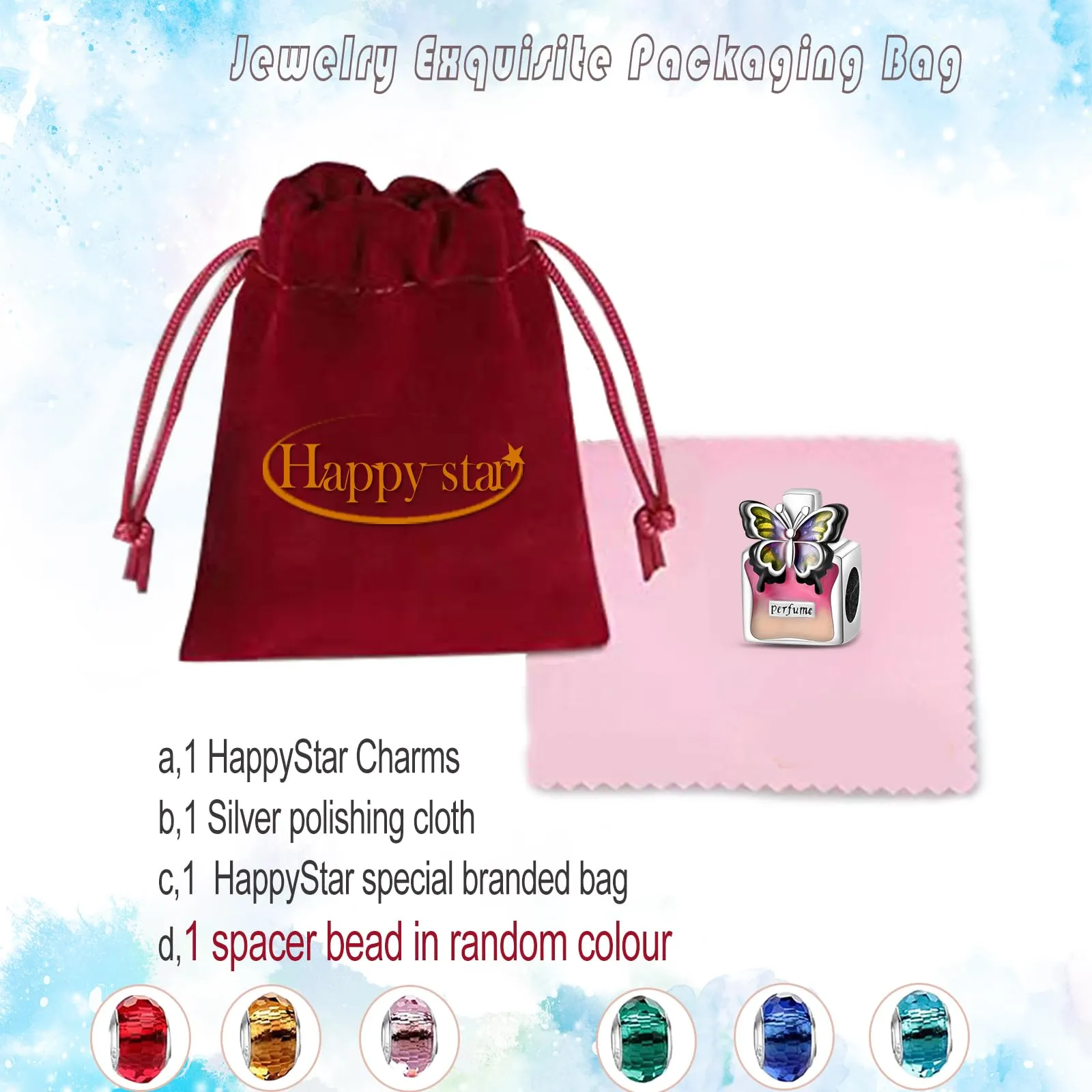 HappyStar Charm in Argento 925 per Braccialetti Europei e Collane - immagine 5