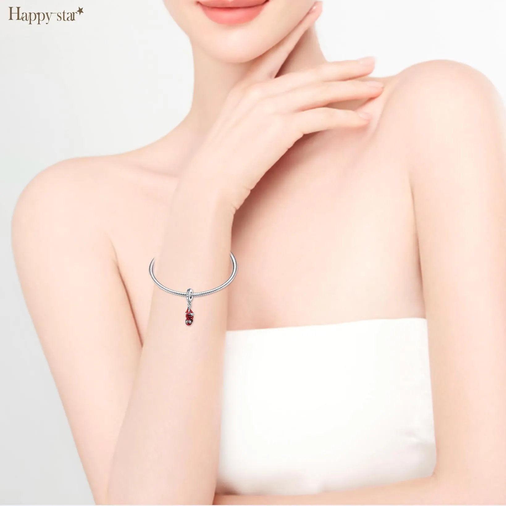 HappyStar Charm in Argento 925 per Braccialetti Europei e Collane - immagine 2