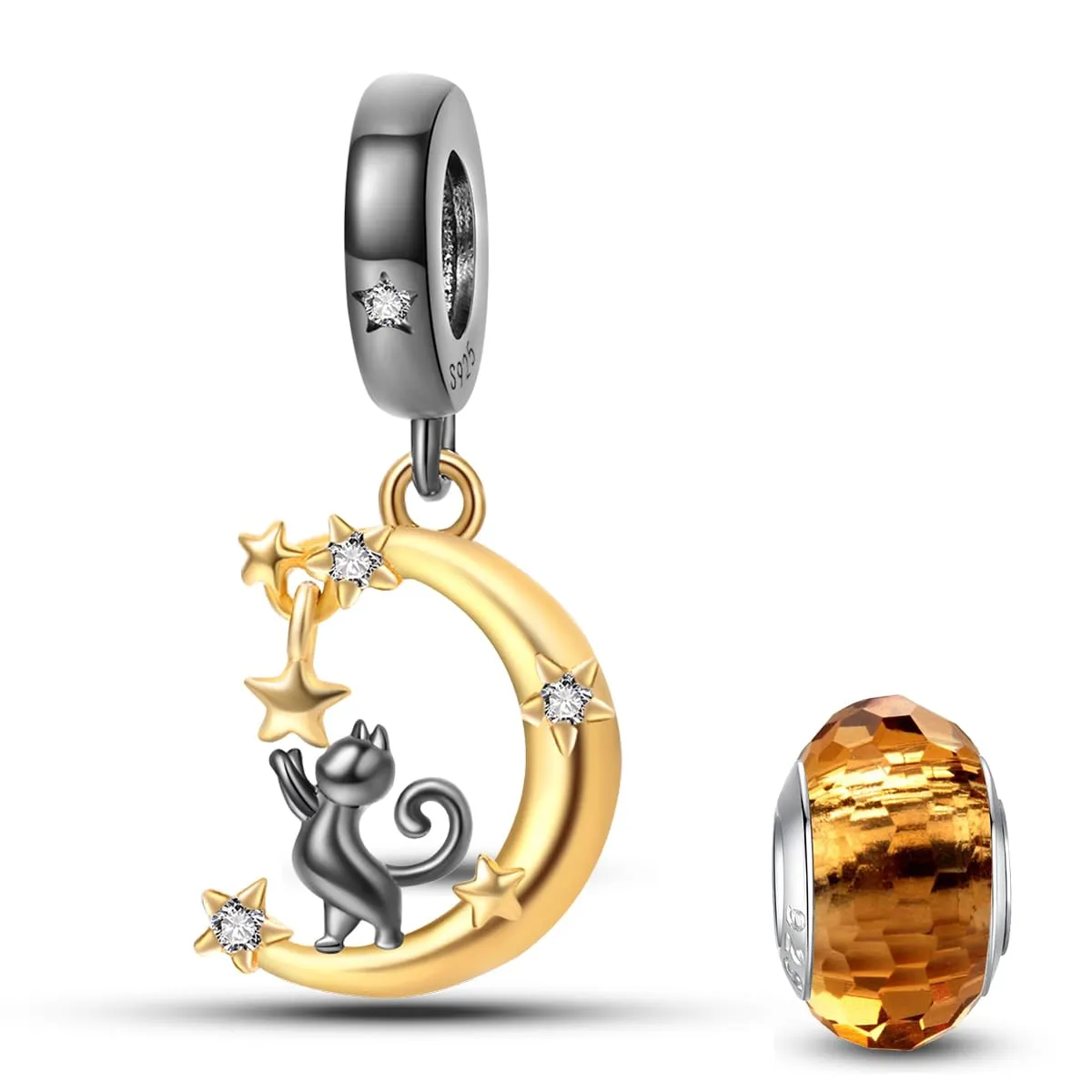 HappyStar Charm in Argento 925 per Braccialetti Europei e Collane - immagine 1