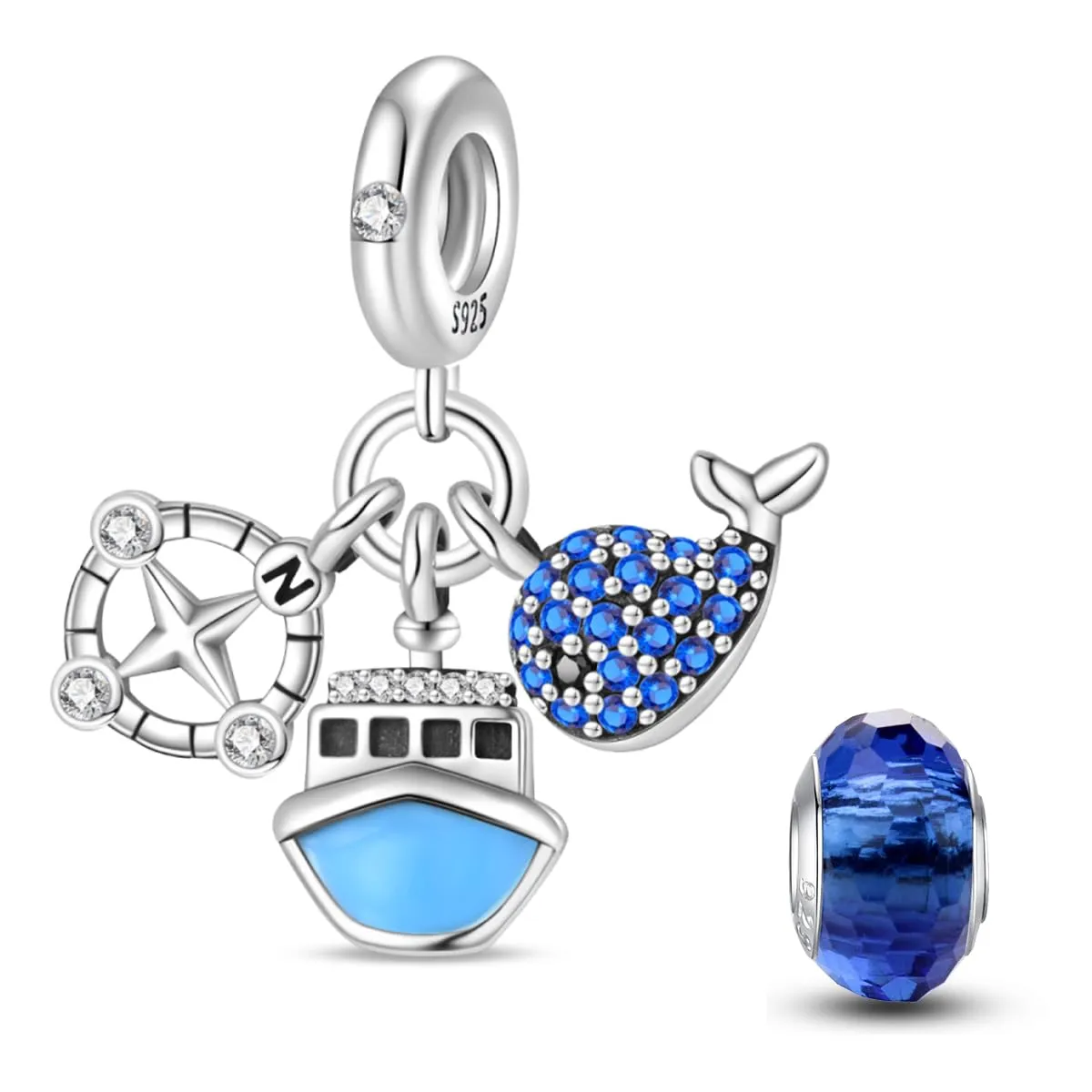 HappyStar Charm in Argento 925 per Braccialetti Europei e Collane - immagine 1