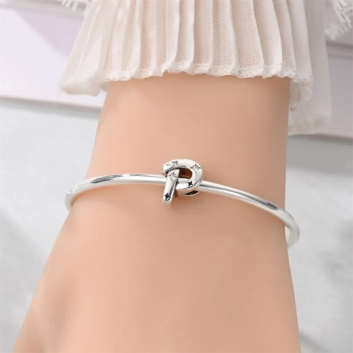 Pandach Bead Charm in Argento Sterling 925 con Lettere e Cubic Zirconia per Braccialetti e Collane Europei - immagine 4