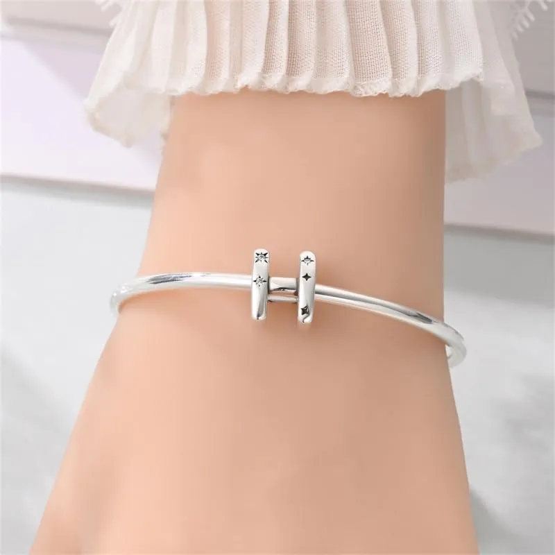 Pandach Bead Charm in Argento Sterling 925 con Lettere e Cubic Zirconia, Compatibile con Braccialetti e Collane Europei - immagine 4