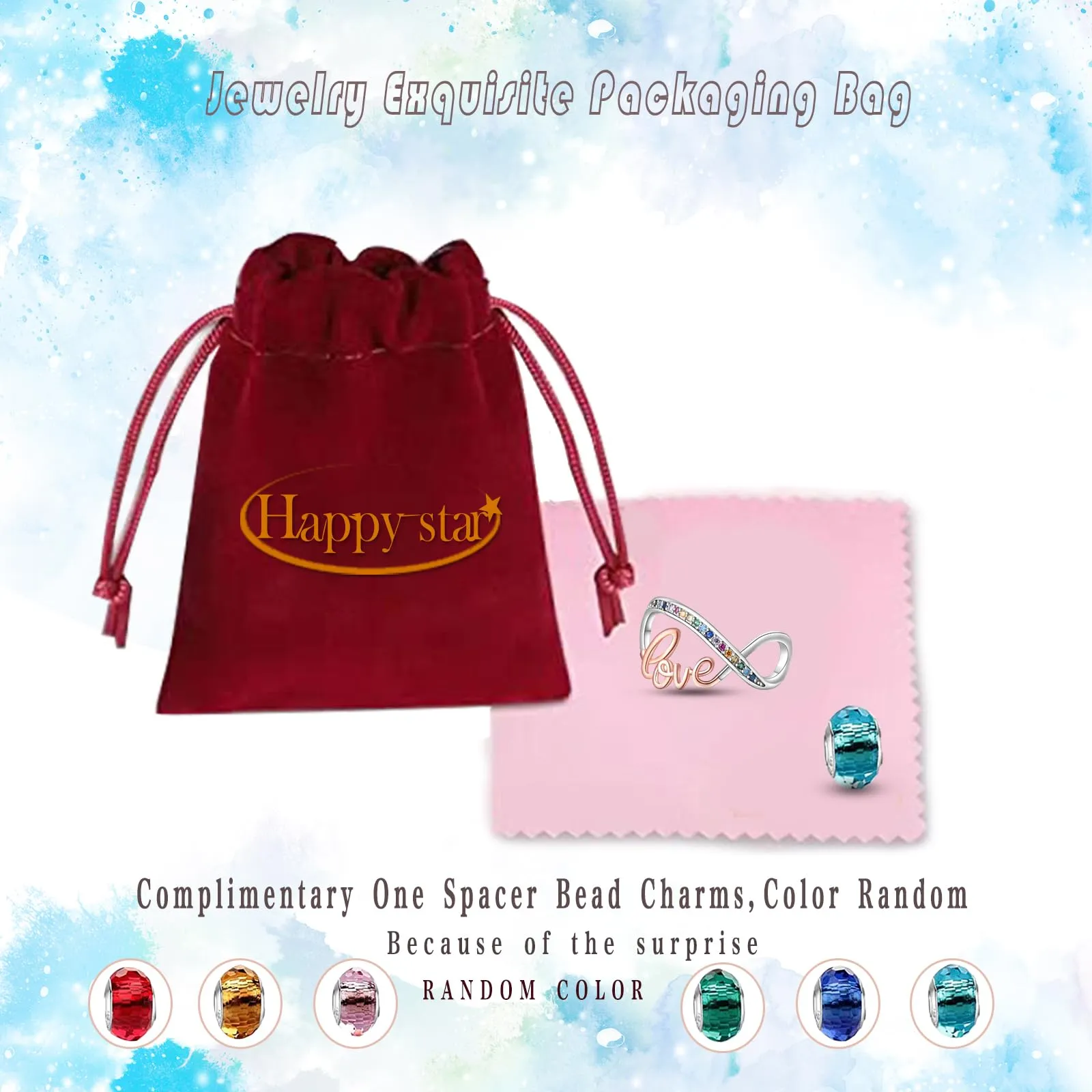 HappyStar Charm in Argento 925 per Braccialetti Europei e Collane - immagine 5