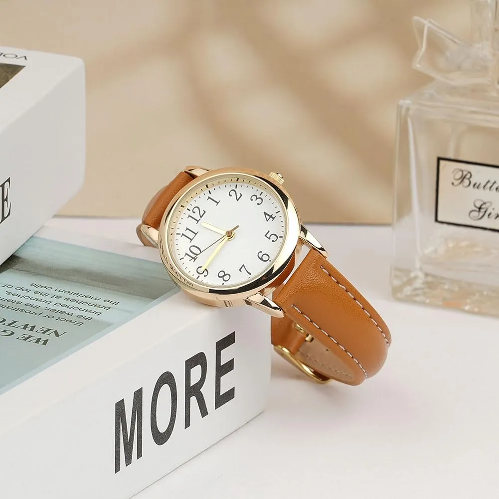 Vicloon Orologio da Donna al Quarzo Analogico Classico (Marrone) - immagine 5