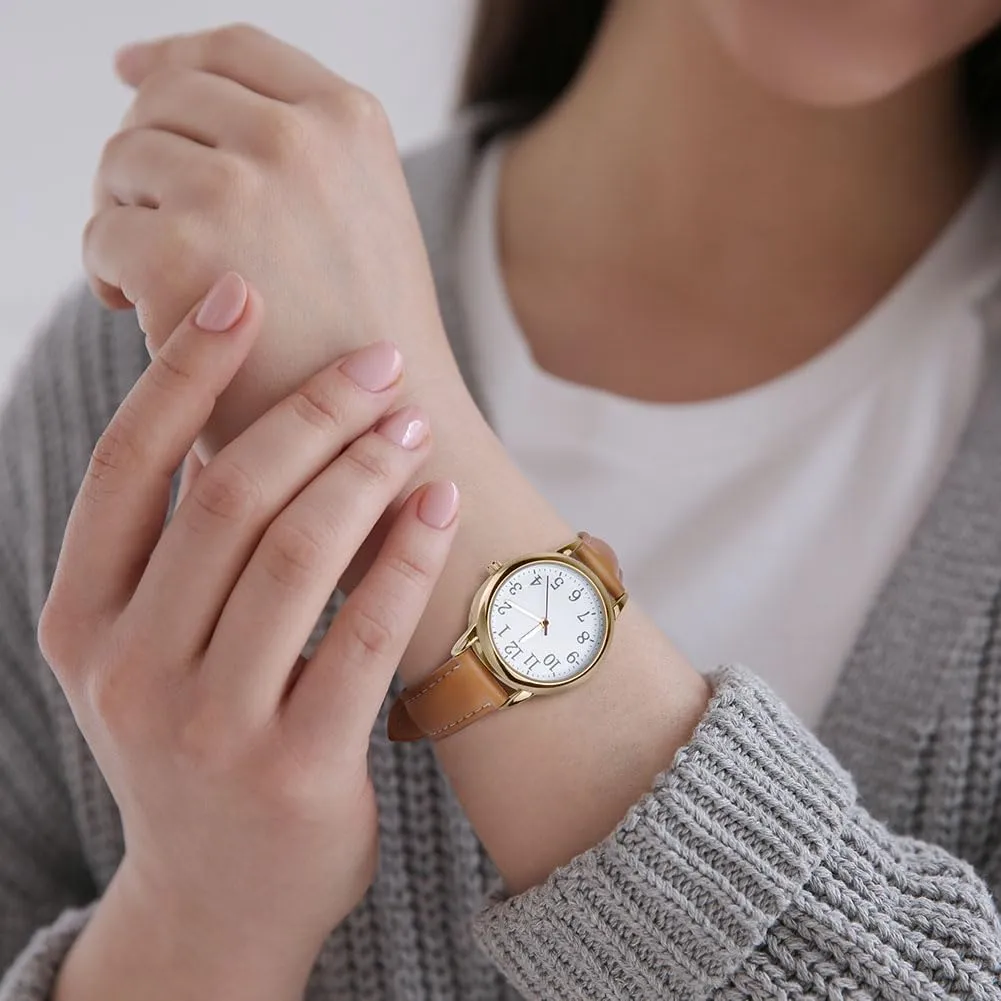 Vicloon Orologio da Donna al Quarzo Analogico Classico (Marrone) - immagine 6