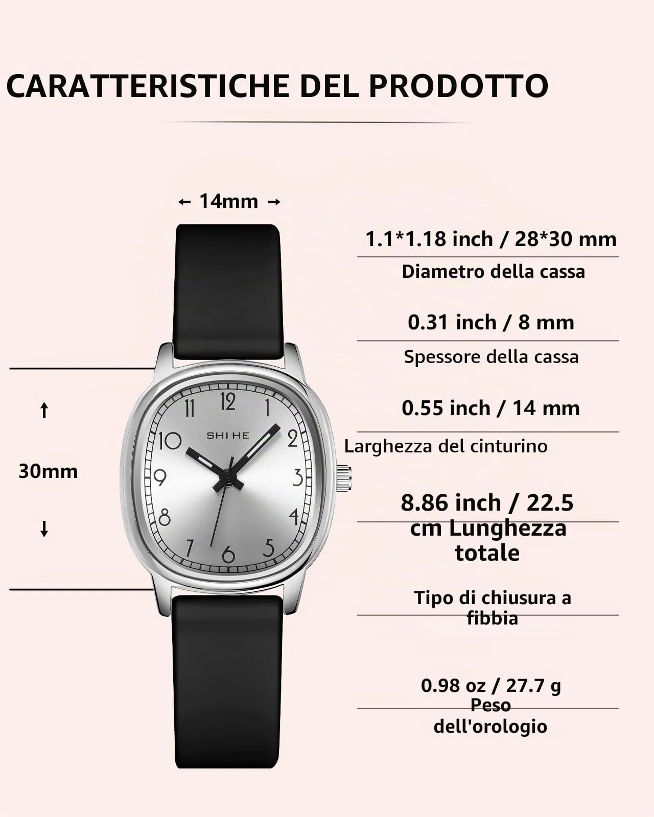 CIVO Orologio Donna Analogico Quadrante 28mm Numeri Grandi - immagine 7
