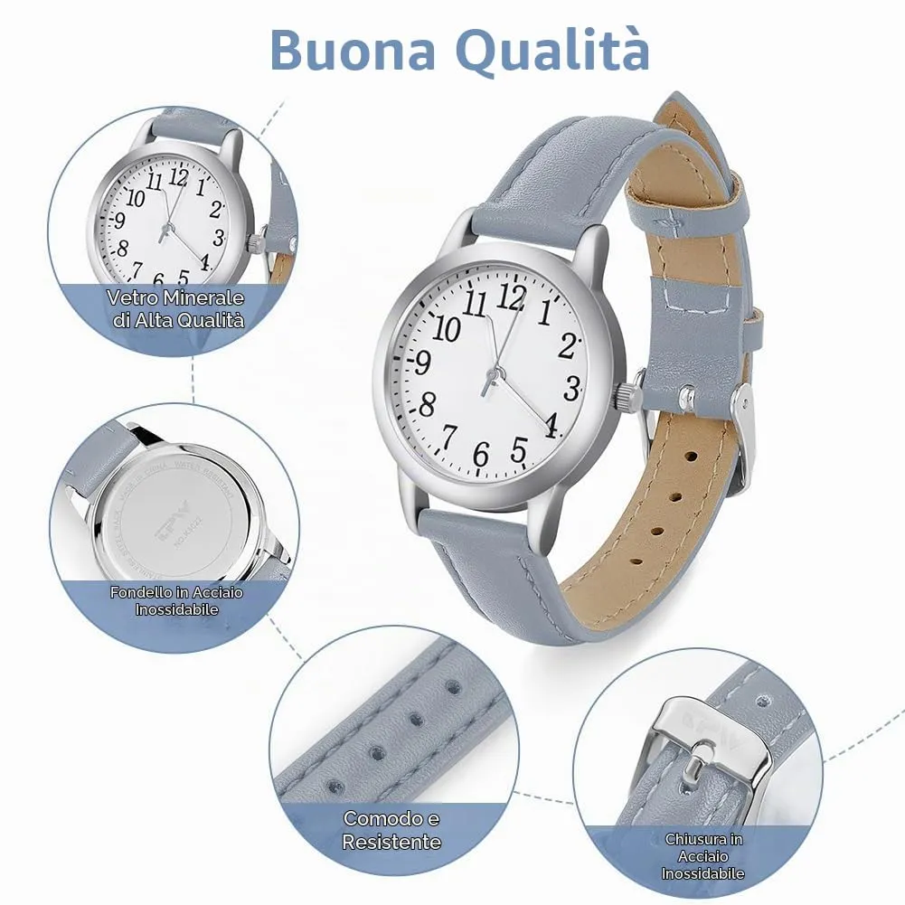 Vicloon Orologio da Donna al Quarzo Analogico (Blu) - immagine 3
