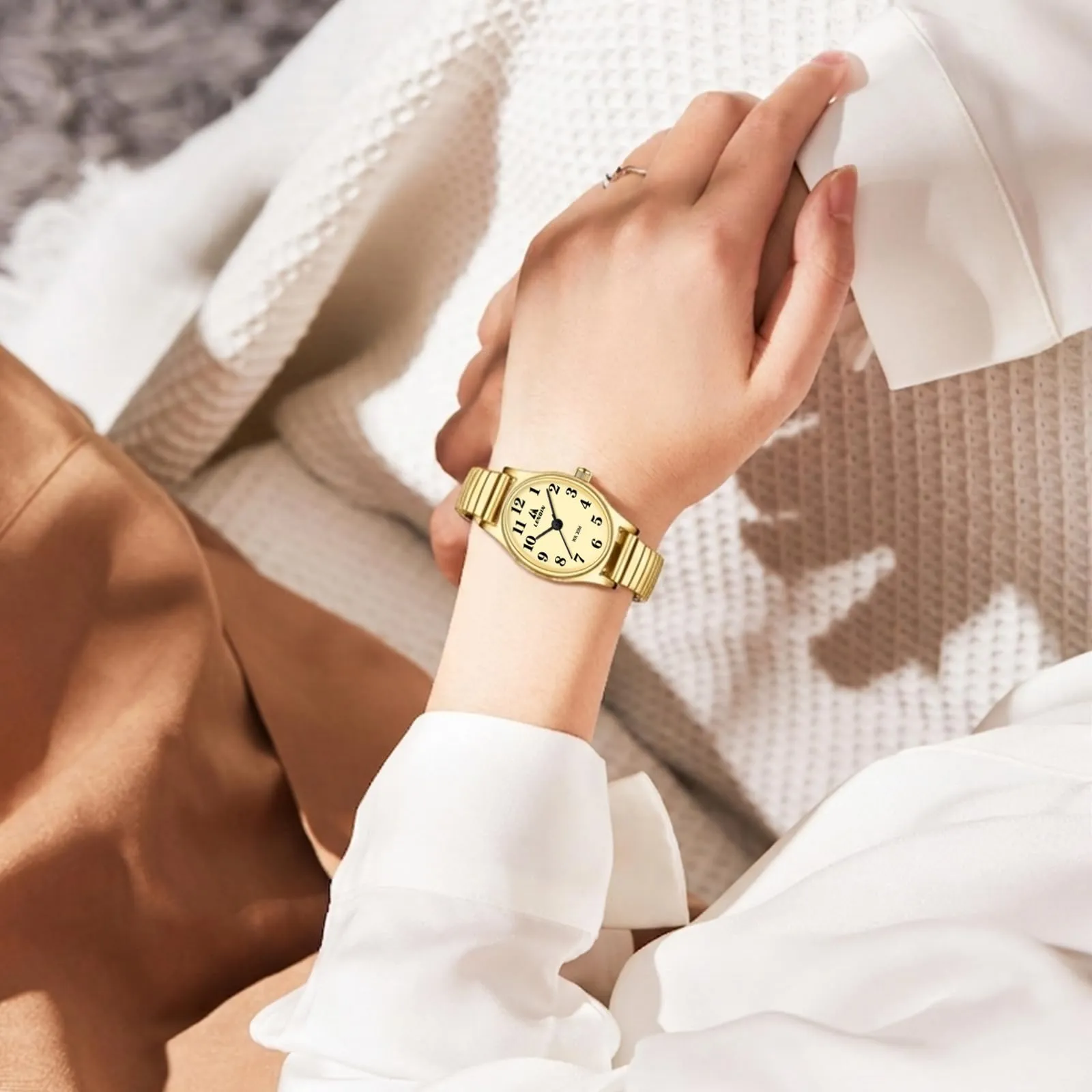 LN LENQIN Orologio Donna in Acciaio Inossidabile Analogico al Quarzo L0161 - immagine 4
