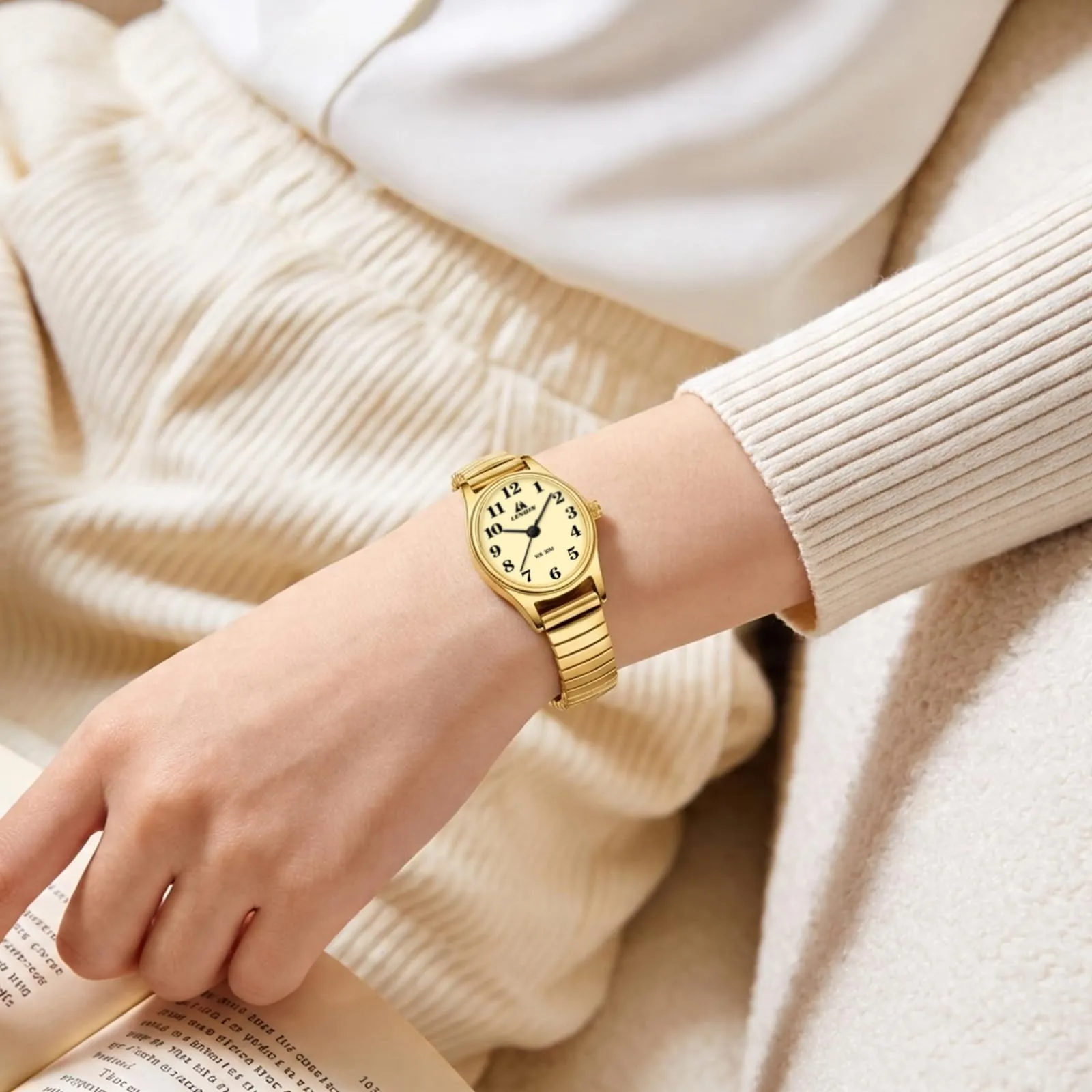 LN LENQIN Orologio Donna in Acciaio Inossidabile Analogico al Quarzo L0161 - immagine 5