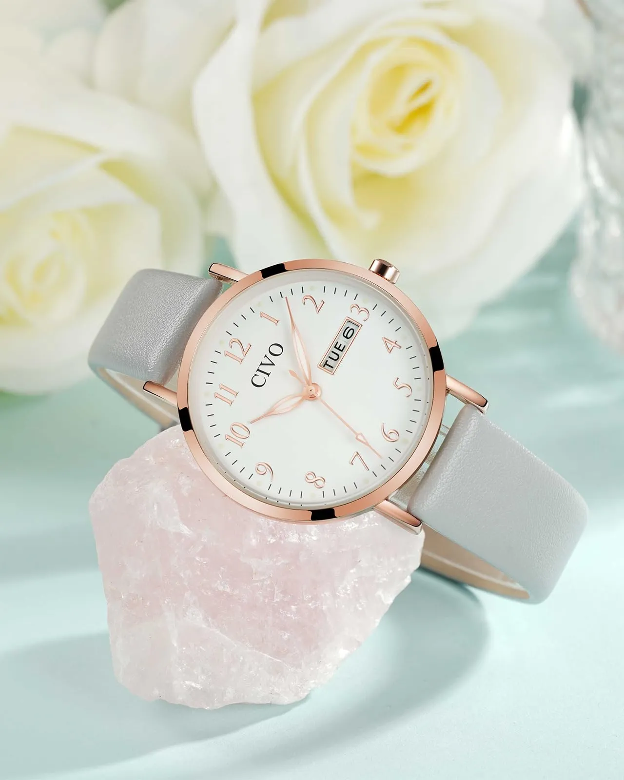 CIVO Orologio Donna Analogico 35mm Quadrante Grande Numeri 2408C-3 - immagine 5