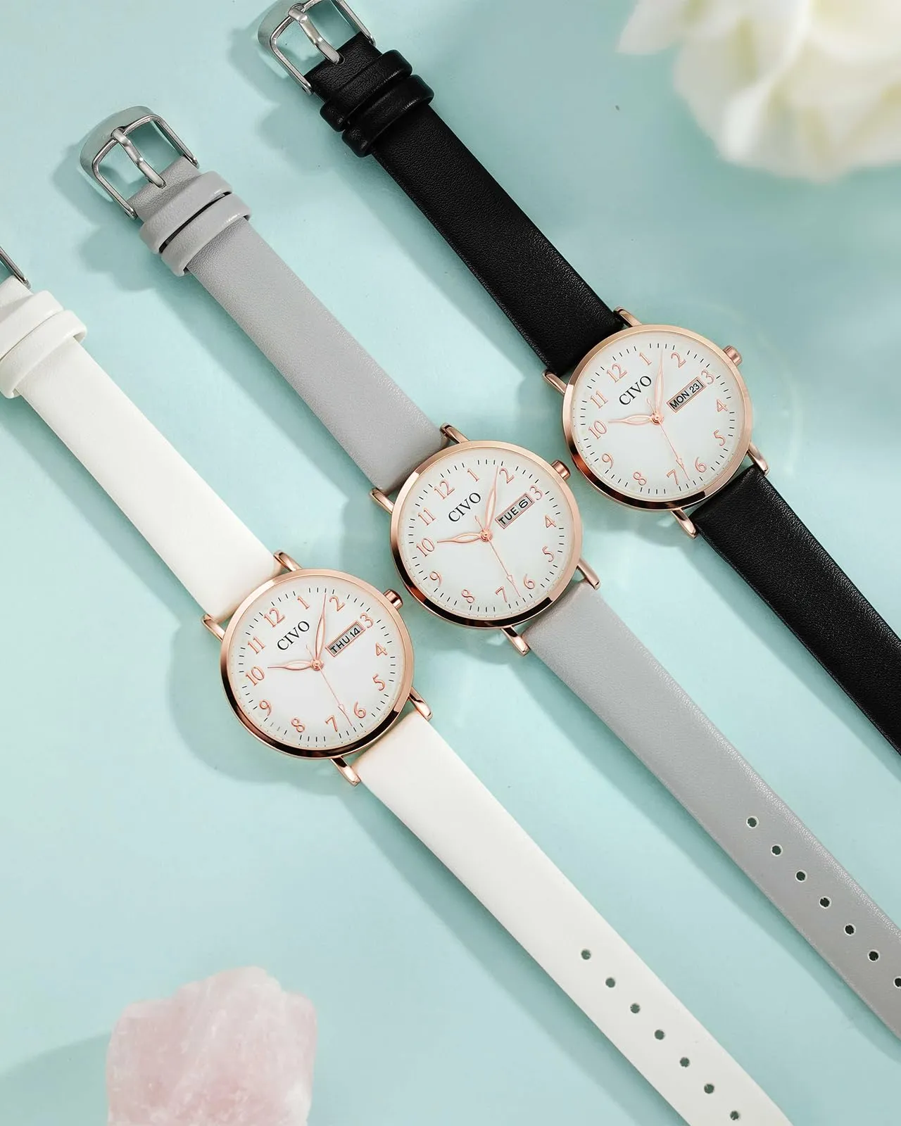 CIVO Orologio Donna Analogico 35mm Quadrante Grande Numeri 2408C-3 - immagine 9