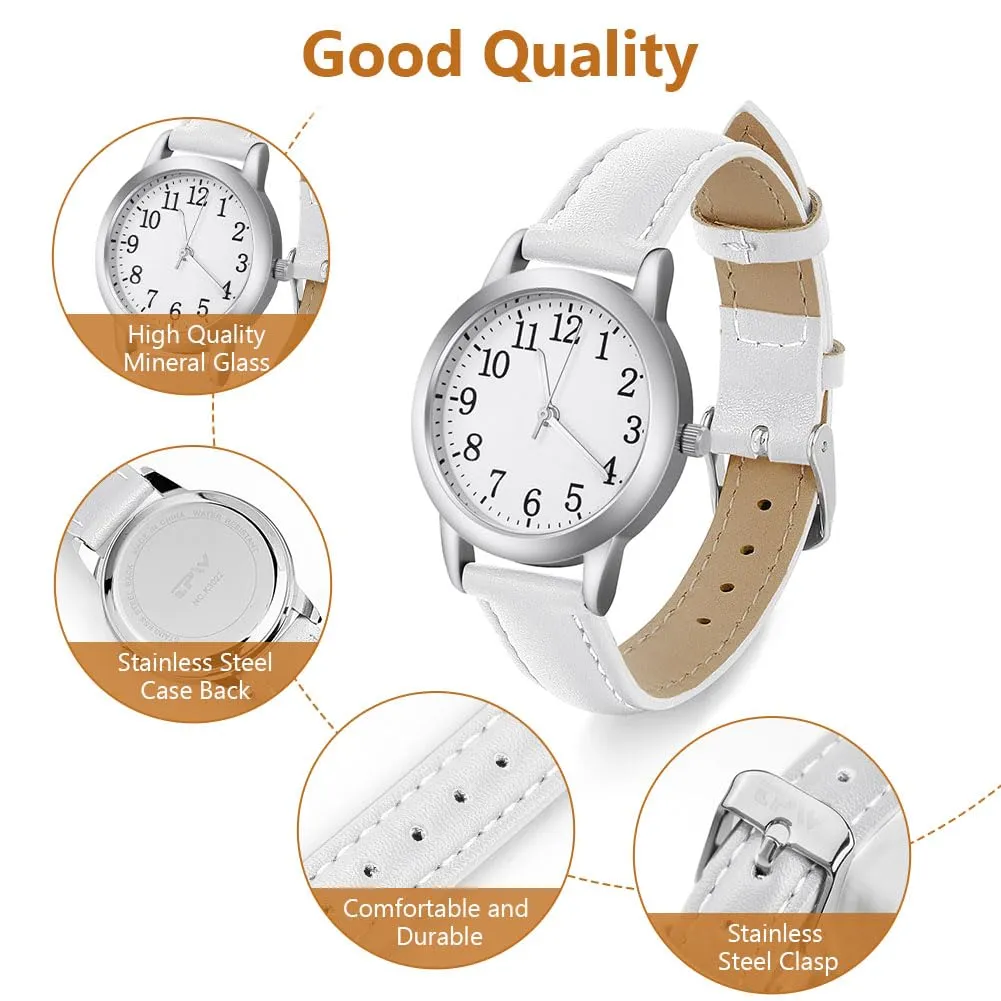 Vicloon Orologio da Donna al Quarzo Analogico, Classico Business Casual (Bianco) - immagine 3