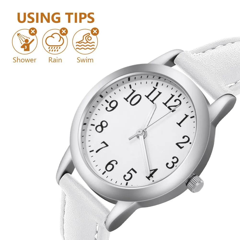 Vicloon Orologio da Donna al Quarzo Analogico, Classico Business Casual (Bianco) - immagine 4