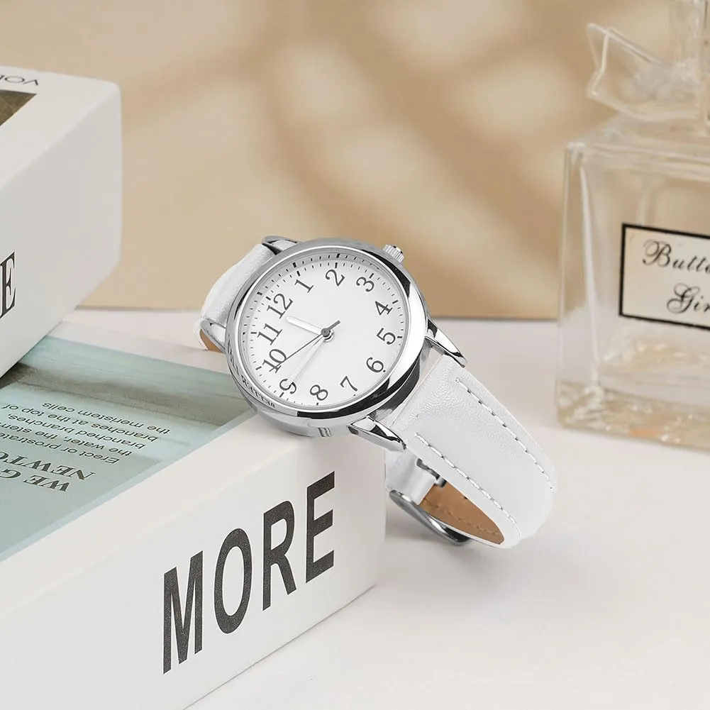 Vicloon Orologio da Donna al Quarzo Analogico, Classico Business Casual (Bianco) - immagine 5