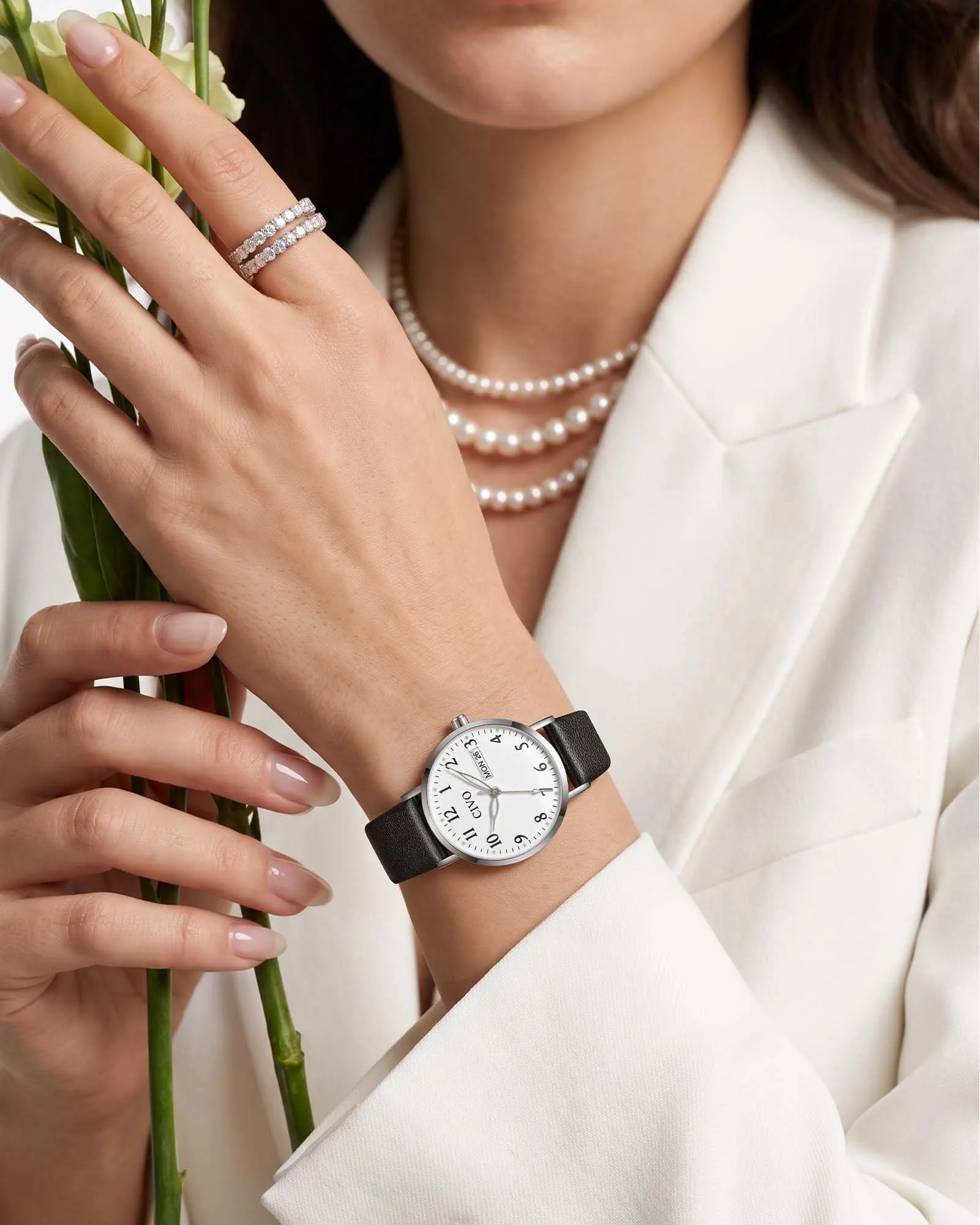 CIVO Orologio Donna Analogico Quadrante 35mm Numeri Grandi 2408s - immagine 7