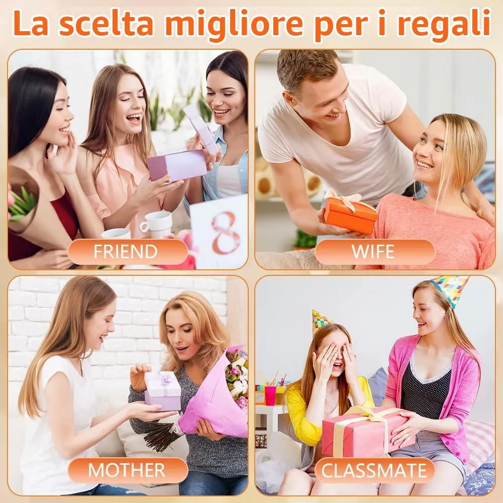 AOOSU Orologio Analogico da Donna con Cinturino in Metallo Elastico, Rosa - immagine 7